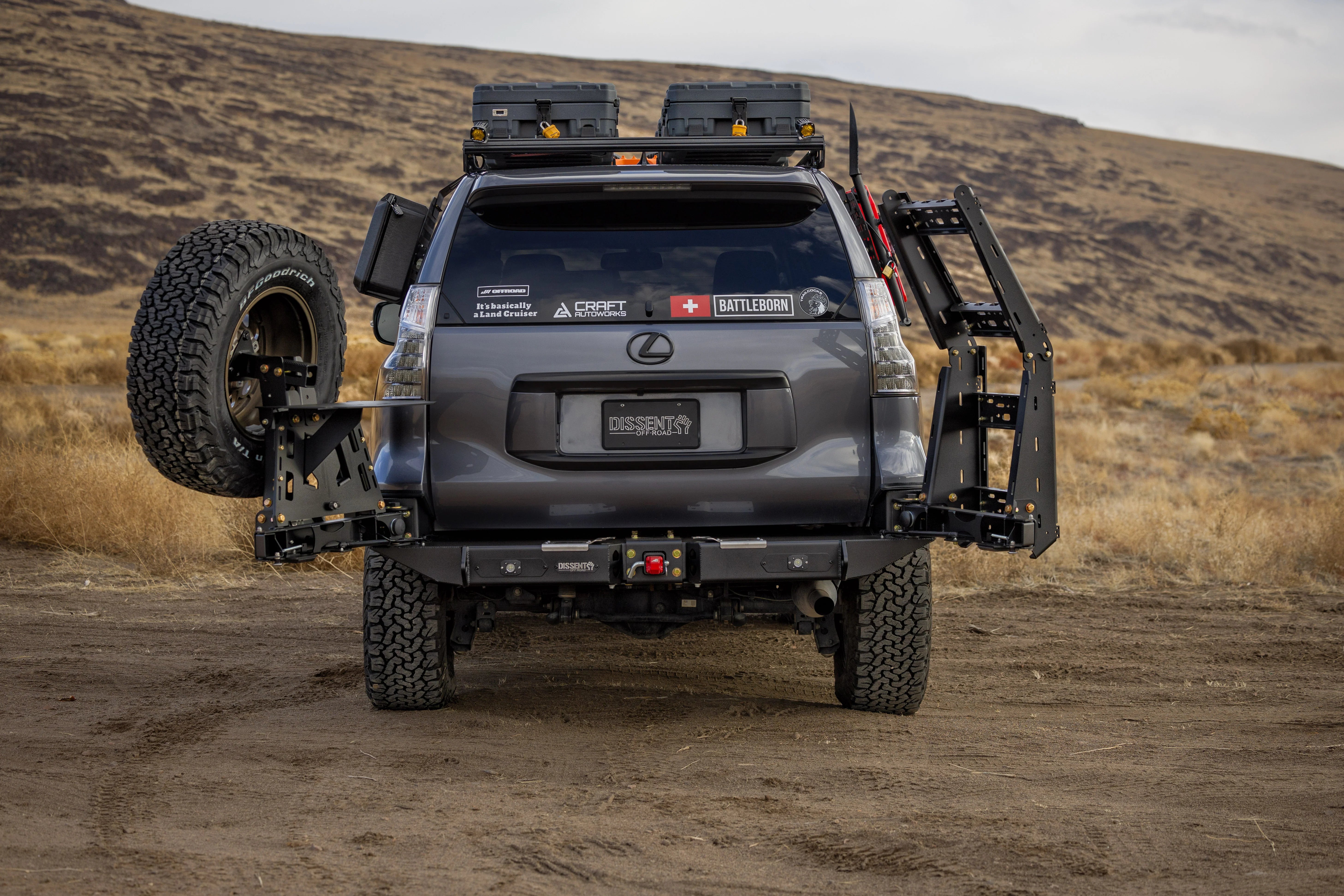 Dissent Off Road Modular Rear Bumper for 2010-2023 Lexus GX 460 | Heavy-Duty Off-Road Bumper with Winch Mount | Perfect for Overlanding & Rock Crawling Adventures