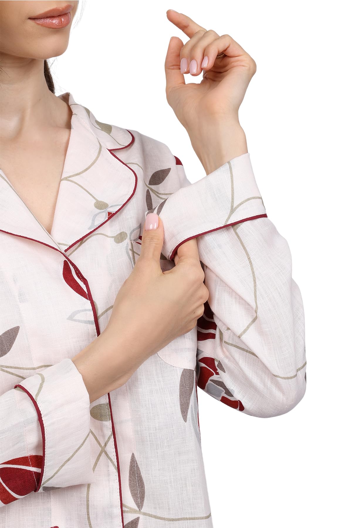 Women's Button Down Nightgown Sleepshirt - Notch Collar Pajama Top with European Tailoring | Perfect for Cozy Nights & Relaxing at Home