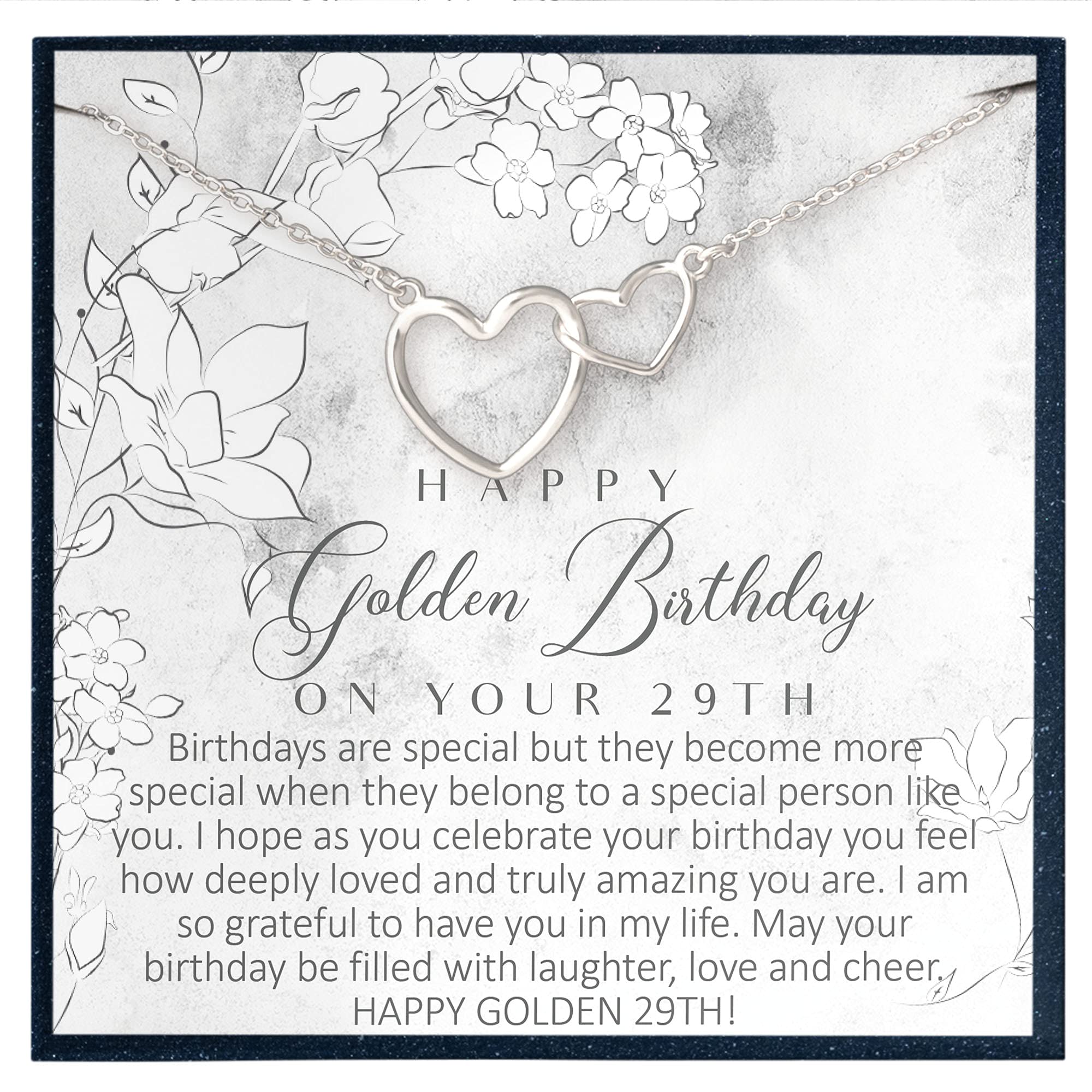 29th Birthday Gift for Women - Heart Necklace Jewelry for 29 Year Old | Unique Bday Present for Her | Perfect for Birthday Parties, Anniversaries & Special Occasions