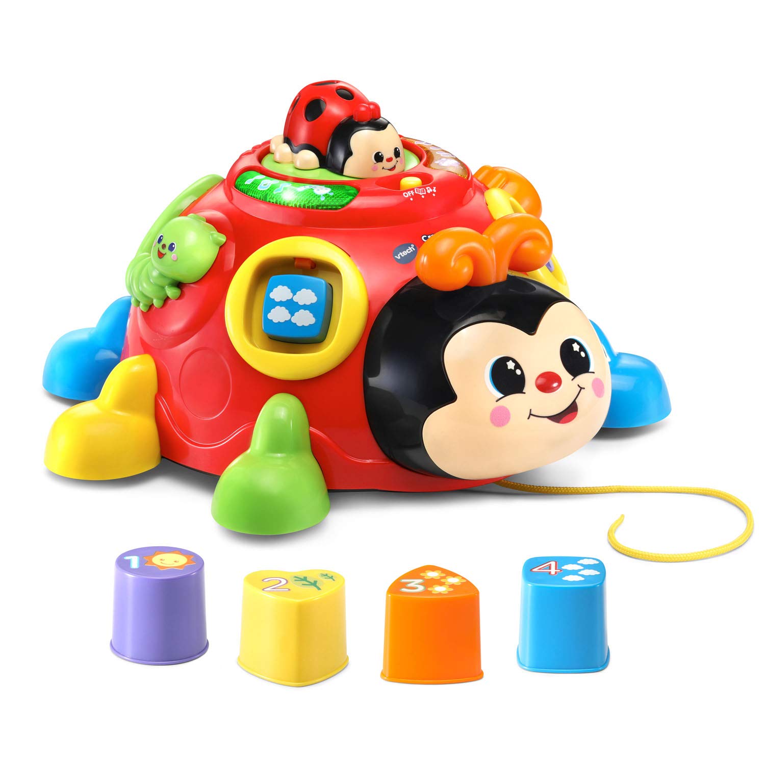 VTech Crazy Legs Learning Bugs - Interactive Educational Toy for Toddlers, Red | STEM Learning, Early Childhood Development & Fun Playtime at Home or Preschool
