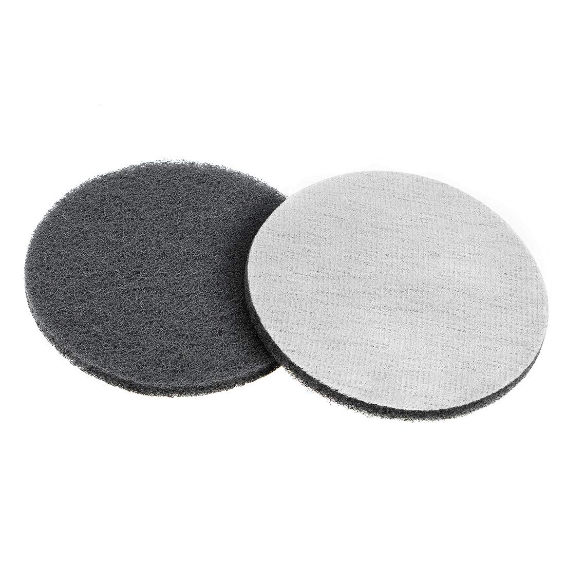 uxcell 5 Inch 800 Grit Drill Power Brush - Heavy Duty Tile Scrubber & Scouring Pads for Grout Cleaning, Bathroom & Kitchen Deep Cleaning (2-Pack) - Perfect for Drill-Powered Surface Restoration & Stain Removal