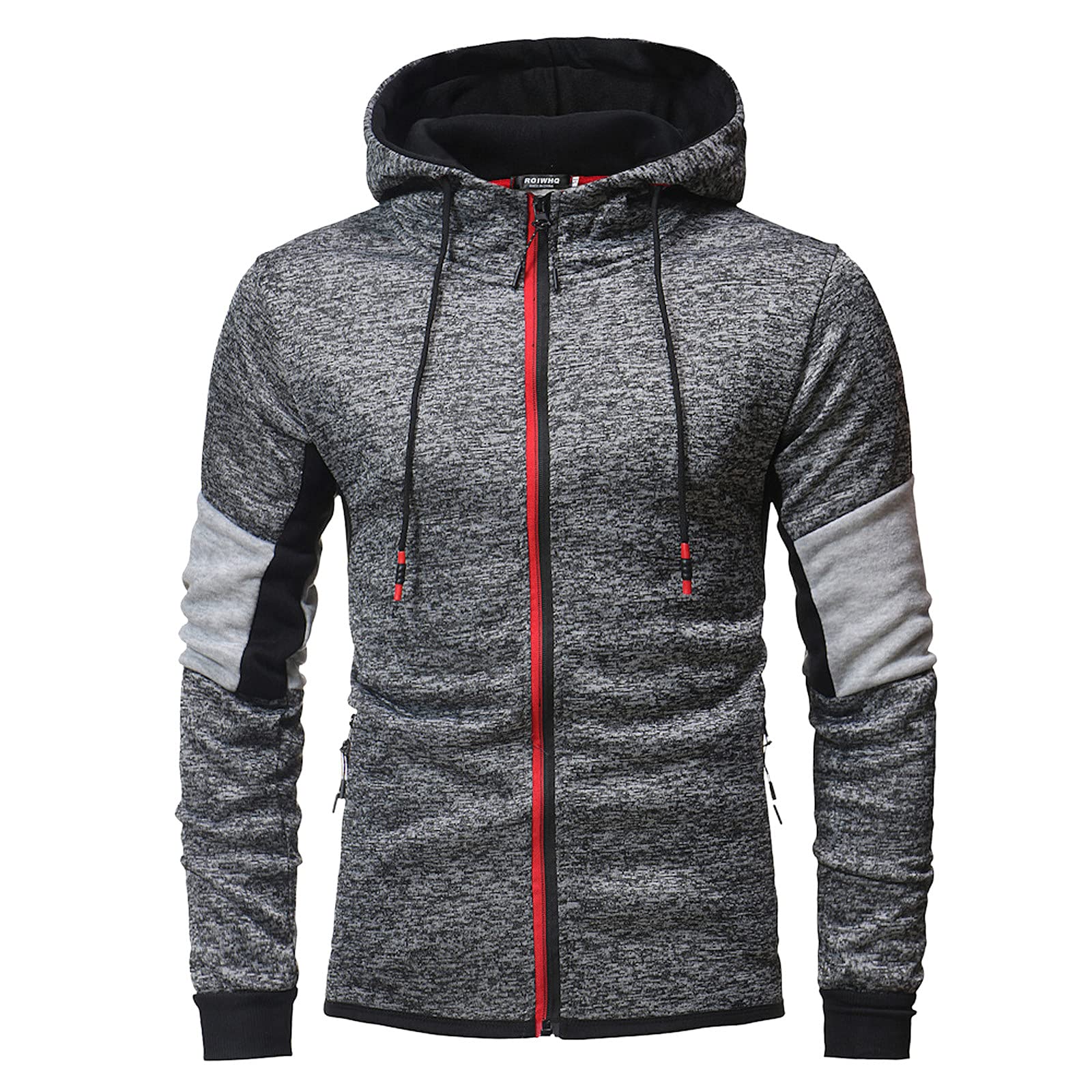 Men's Lightweight Hooded Zipper Sweatshirt - Long Sleeve Casual Jacket with Drawstring & Pockets | Perfect for Outdoor Activities, Gym, Travel & Everyday Wear