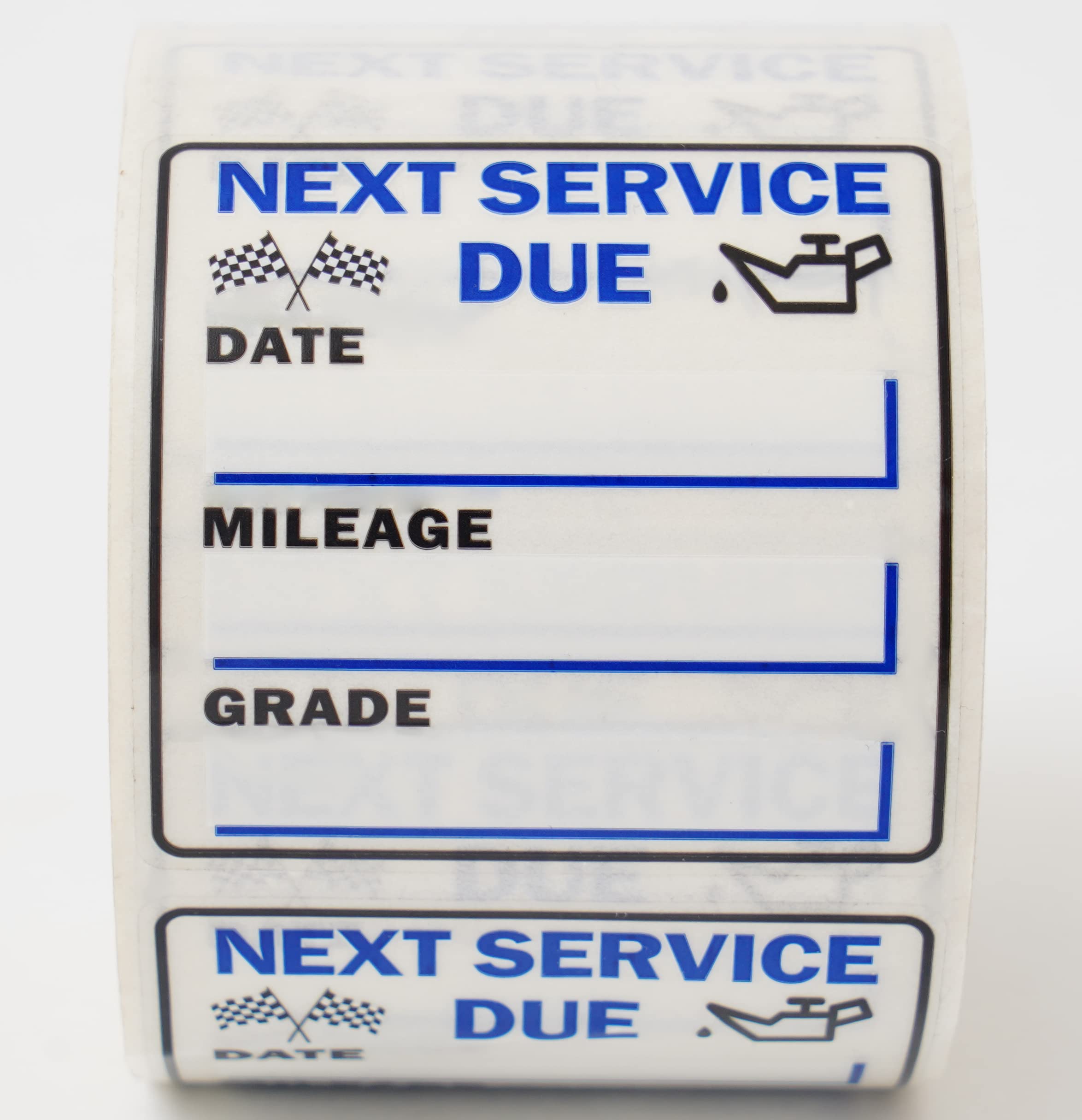 250 Pcs Oil Change Reminder Stickers - 2x2 Inch Clear Windshield Stickers for Cars - No Residue Peel & Write Service Stickers - Premium Checkered Flag Design - Perfect for Auto Shops, DIY Mechanics & Vehicle Maintenance