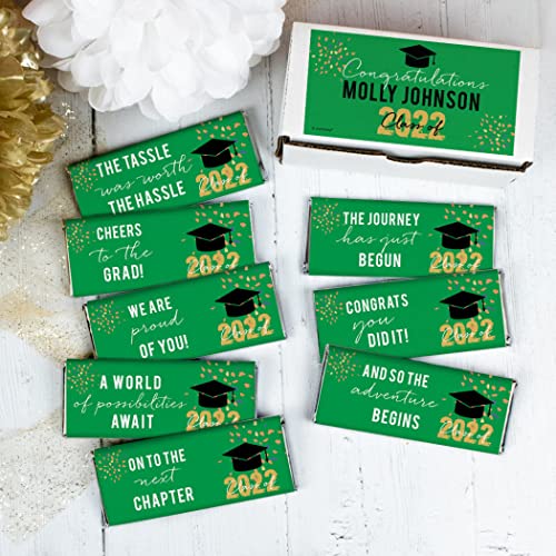 Graduation Candy Gifts - Hershey's Chocolate Bar Gift Box (8 Bars) - Perfect for Graduation Parties, School Celebrations & Congratulations Gifts