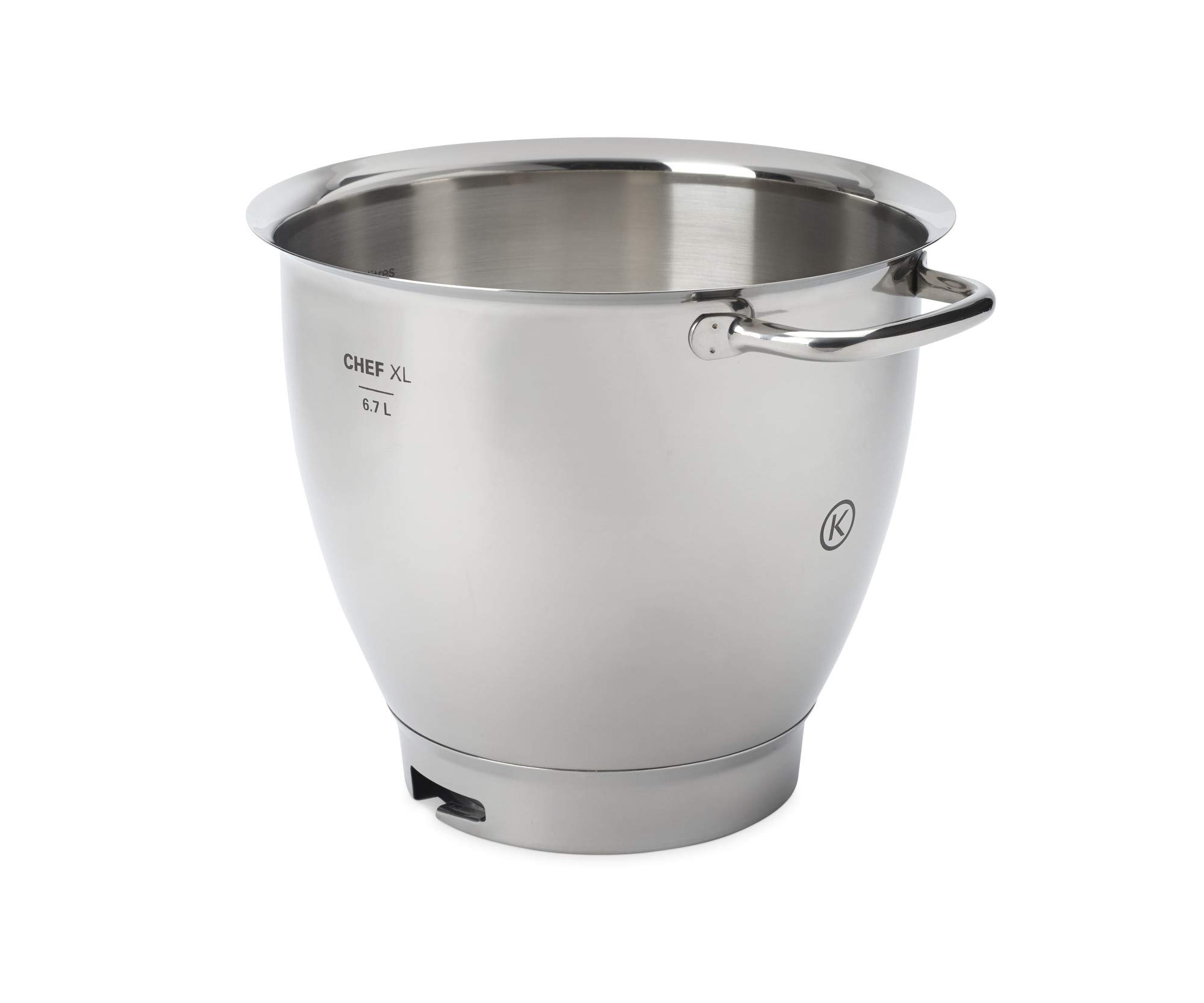 Kenwood Stainless Steel Mixing Bowl 6.7L - Titanium XL SS Bowl for Chef Elite Food Processor | Durable & Rust-Proof Kitchen Accessories | Perfect for Baking, Mixing & Food Prep