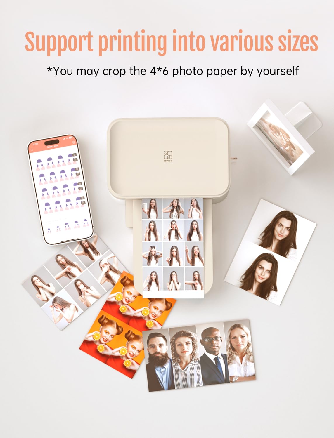 HPRT 4x6 Wireless Photo Printer with 20 Sheets & 1 Ribbon - Wi-Fi Instant Picture Printer for iPhone, Android Smartphones | Thermal Dye-Sublimation Technology | AR Video Printing | Portable Home Photo Printer for Parties, Travel & Scrapbooking
