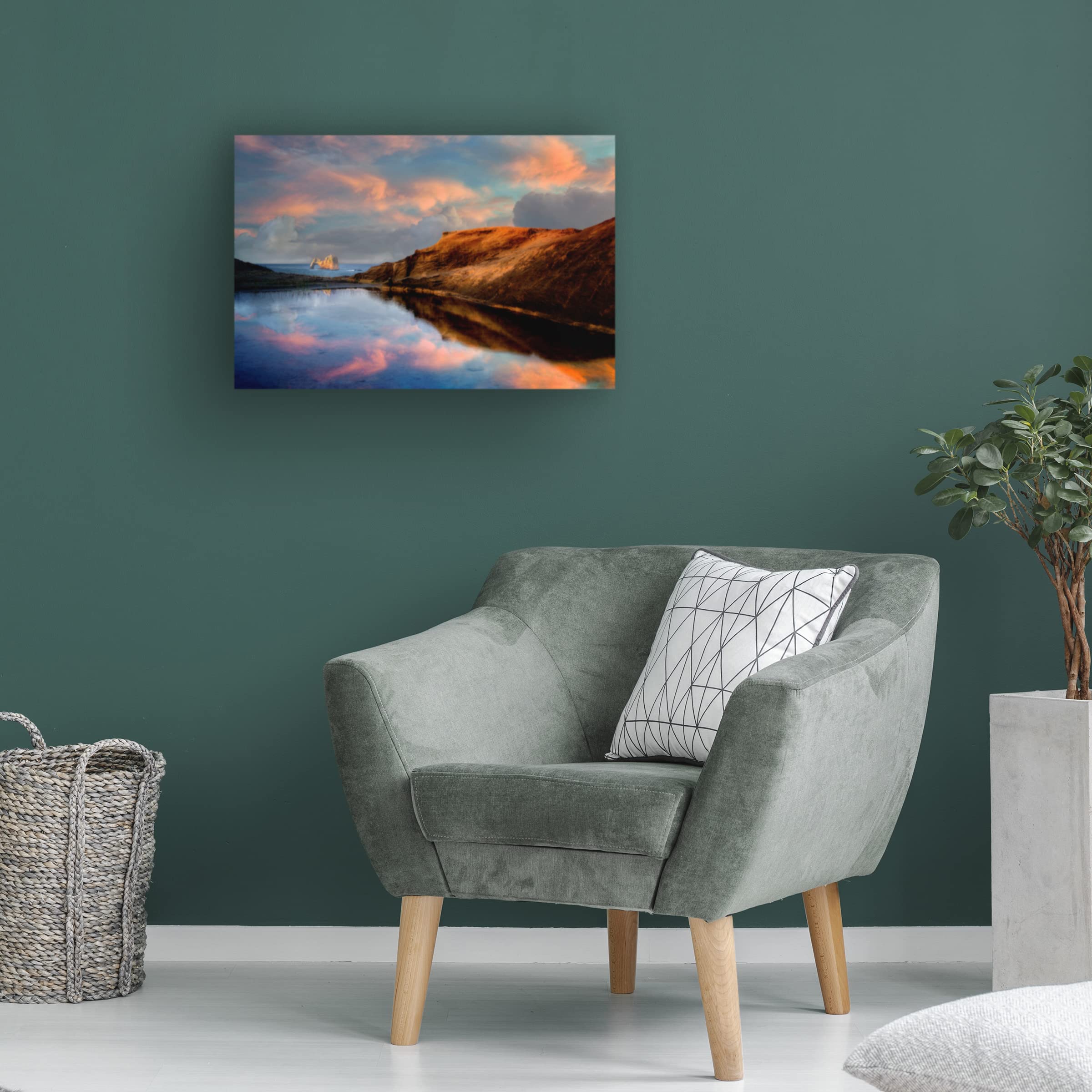 Dennis Frates 'Reflections 3' Canvas Wall Art Print - Modern Home Decor for Living Room, Bedroom & Office - High Quality Fine Art Reproduction