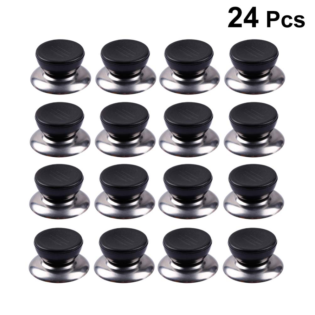 Hemoton 24-Piece Replacement Lid Knobs & Handles for Soup Pots - Durable Kitchen Cabinet Drawer Pulls for Easy Opening (Great for Cooking, Serving & Storage)