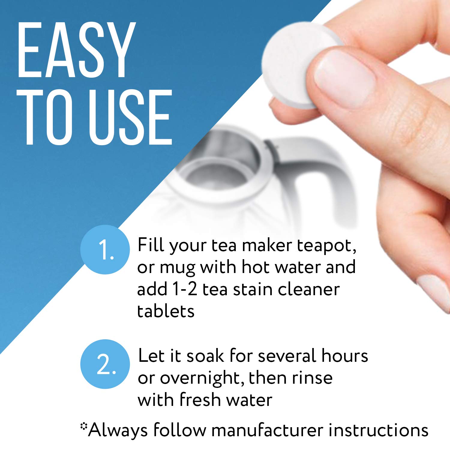 IMPRESA [10 Pack] Tea Maker Cleaner Tablets for Breville BTM100 - Safe Non-Corrosive Lime Scale Remover & Coffee Maker Descaler - Works for Electric Kettles, Keurig, and More - Perfect for Home & Office Use