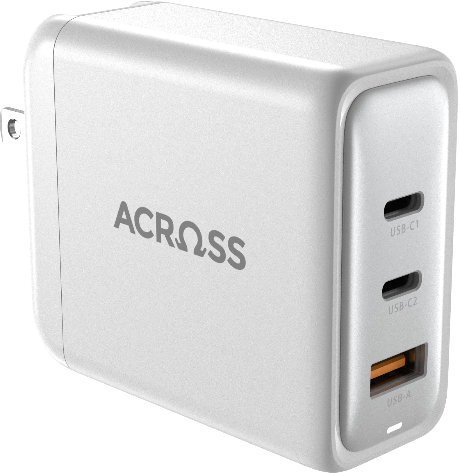 100W GaN Fast Travel Charger - Compact & Powerful USB-C Wall Charger for Laptop, Phone, Tablet - Perfect for Business Trips & International Travel (White) | Across Globe