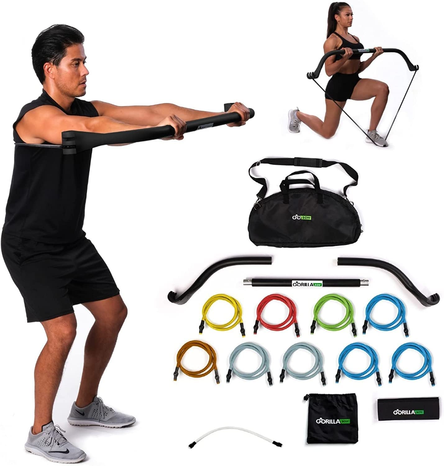 Travel Gorilla Bow Portable Home Gym System – All-in-One Strength Training Equipment for 100+ Workouts | Perfect for Travel, Home Gym & Outdoor Fitness | Compact & Versatile Exercise Gear for On-the-Go Training