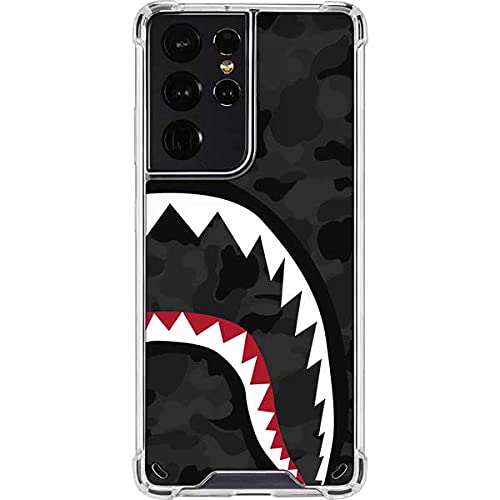 Premium Clear Phone Case for Samsung Galaxy S21 Ultra 5G - Shark Teeth Grey Street Camo Design | Slim Protective Cover | Scratch Resistant | Perfect for Outdoor Adventures & Daily Use