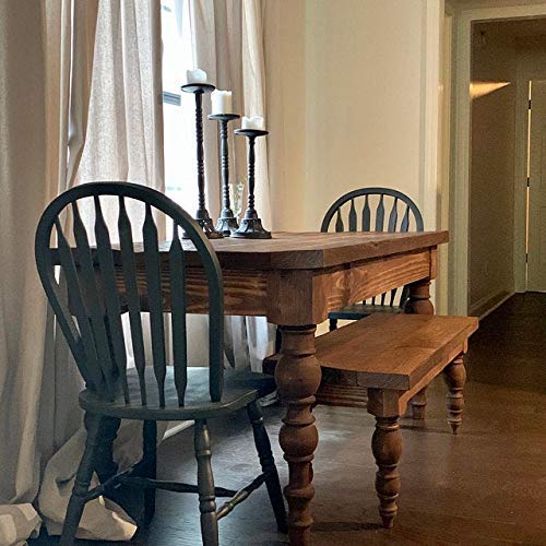 CAROLINA LEG CO. Modern Pine Dining Table and Bench Legs Set - Farmhouse Style - 4-Piece Unfinished Wooden Legs - Handcrafted in North Carolina - Perfect for DIY Dining Furniture Projects