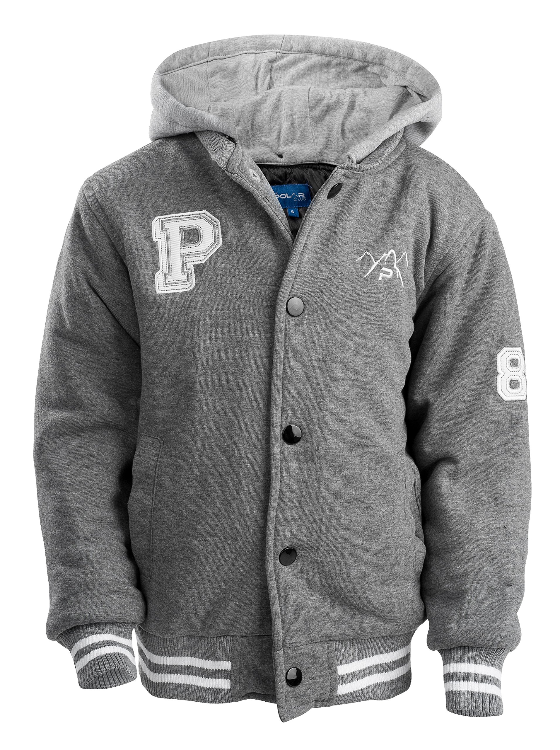Men's Fleece Varsity Baseball Jacket by The Polar Club - Warm & Stylish Outerwear for Baseball Games, Casual Wear & Winter Sports