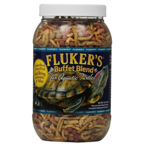 Fluker's Buffet Blend Aquatic Turtle Food - Premium Balanced Diet for Red-Eared Sliders & Water Turtles - Ideal for Daily Feeding & Tank Nutrition