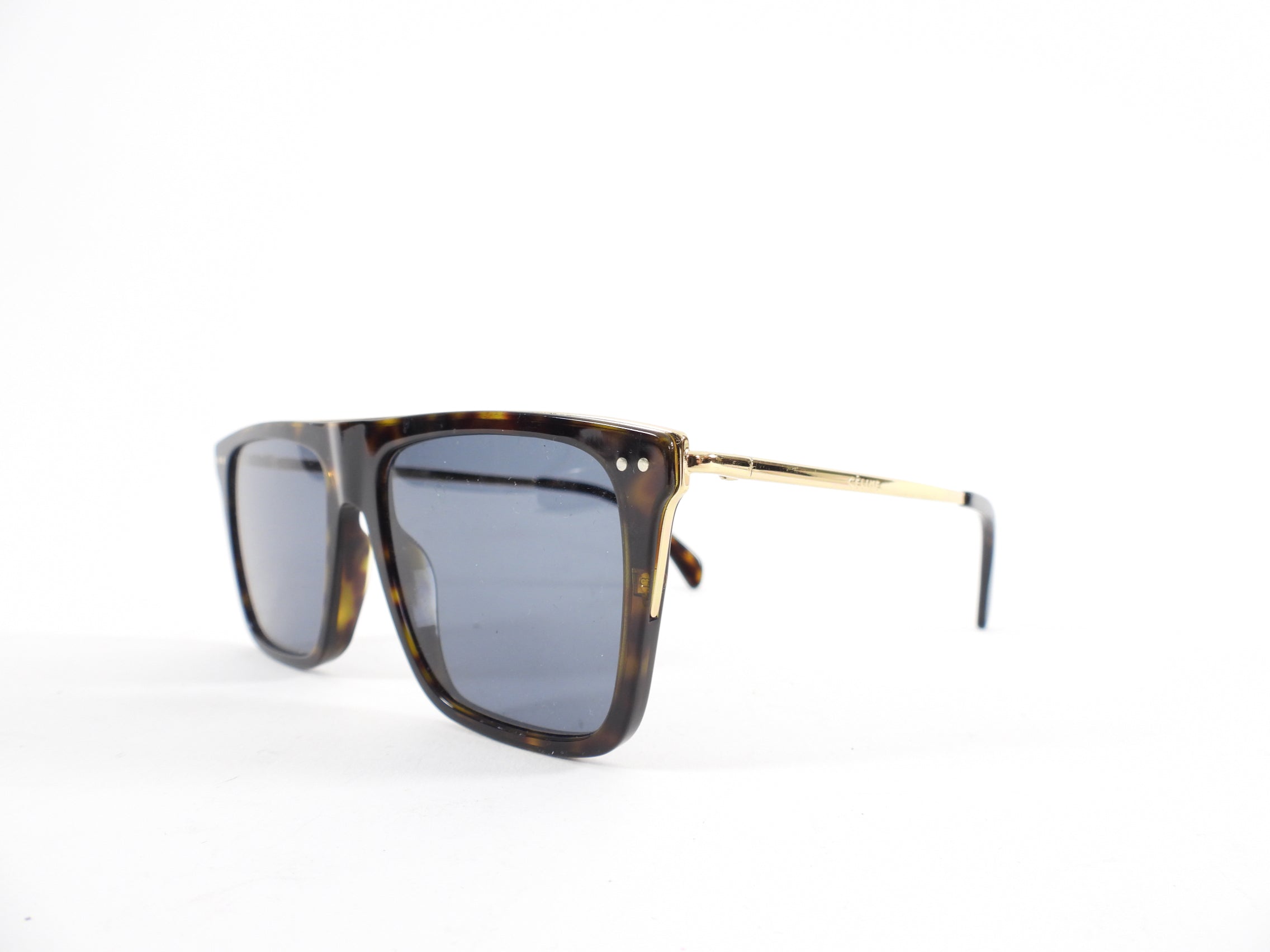 Celine Tortoise Square Sunglasses for Women - Classic Retro Designer Shades with UV Protection - Perfect for Beach, Driving & Fashion Outfits
