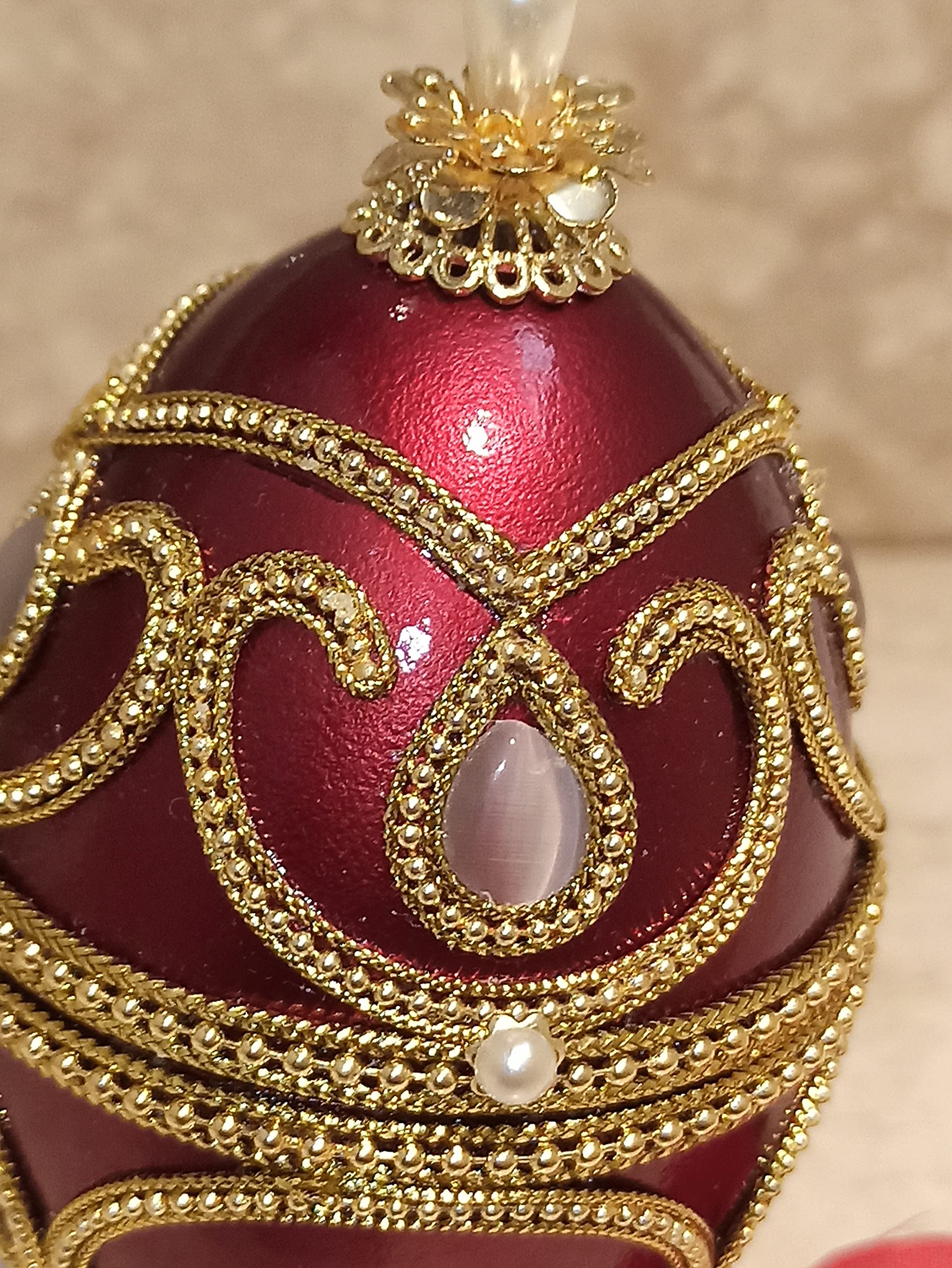 Exquisite Carnation Jewelry Egg Faberge Musical Trinket Box - Unique Anniversary & Birthday Gift for Girlfriend, Best Friend | Perfect for Romantic Surprises, Keepsake Storage & Special Occasions