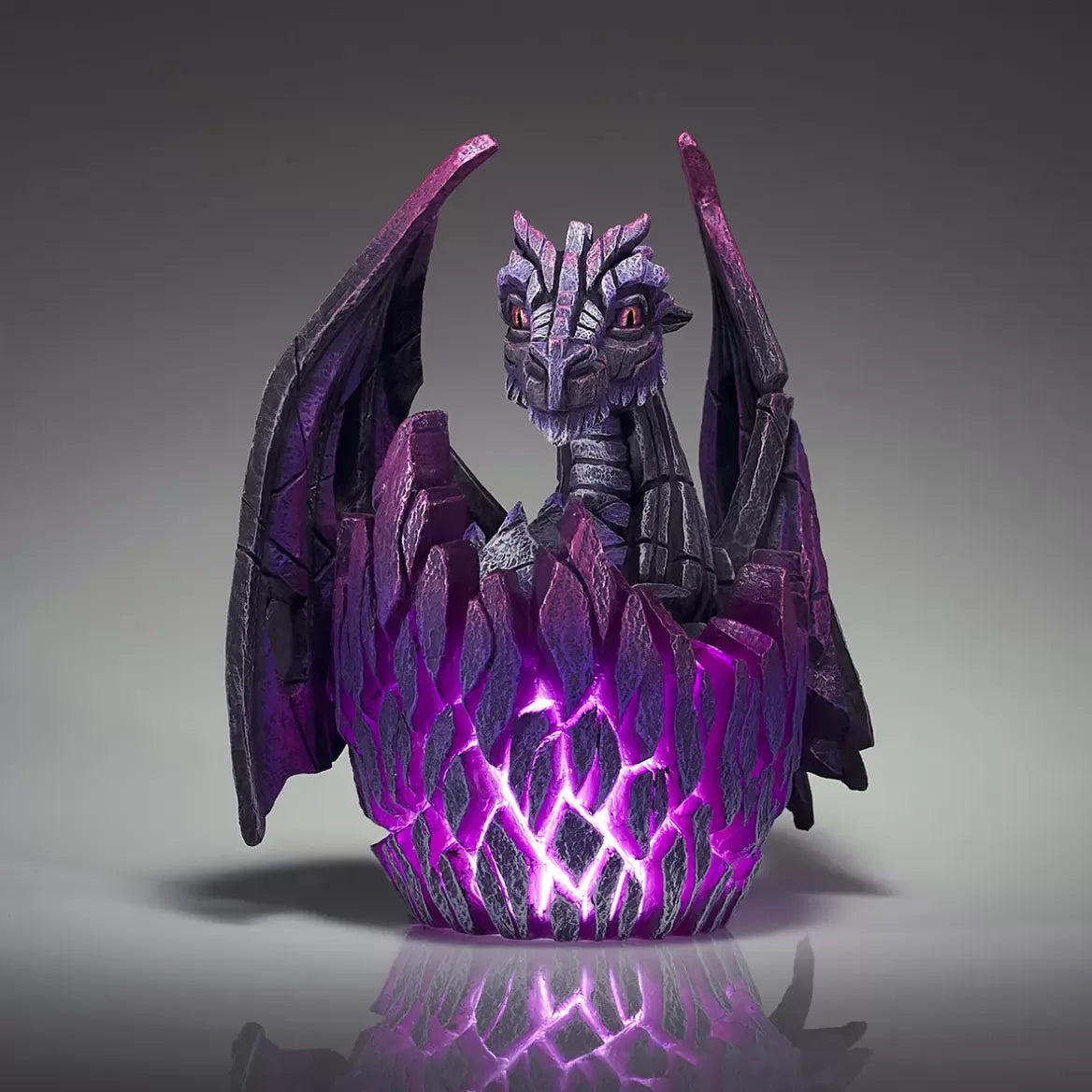 Black Dragon Egg Edge Sculpture - Unique Gothic Home Decor for Tabletop, Shelf & Office Display