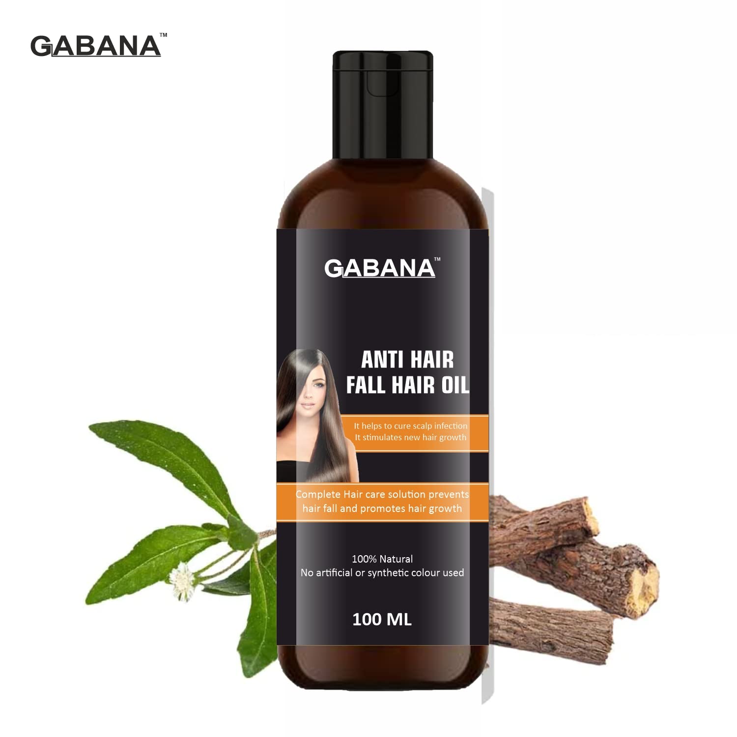 GABANA Natural Anti Hair Fall Hair Oil for Men & Women - 2 Pack (100ml Each) | Hair Growth Treatment for Dry, Frizzy Hair | Nourishing & Repairing Scalp Oil | Perfect for Daily Hair Care & Styling