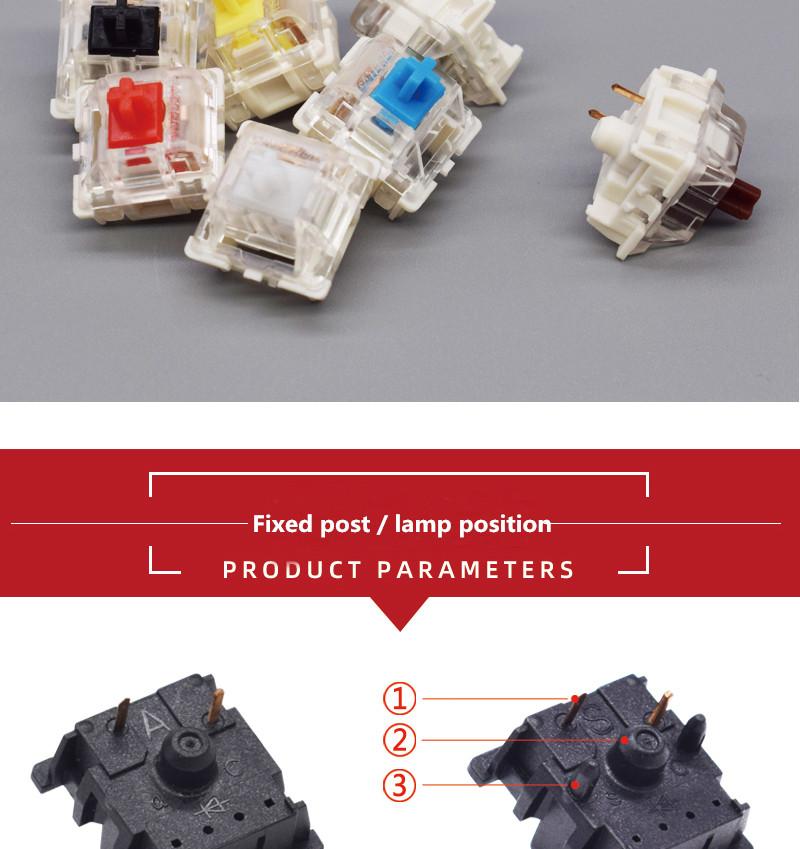 Gateron KS-9 RGB Mechanical Keyboard Switches - MX Style (Red, Blue, Brown, Yellow, Green, Black, White) | Smooth Typing & Gaming Experience for Custom Mechanical Keyboards