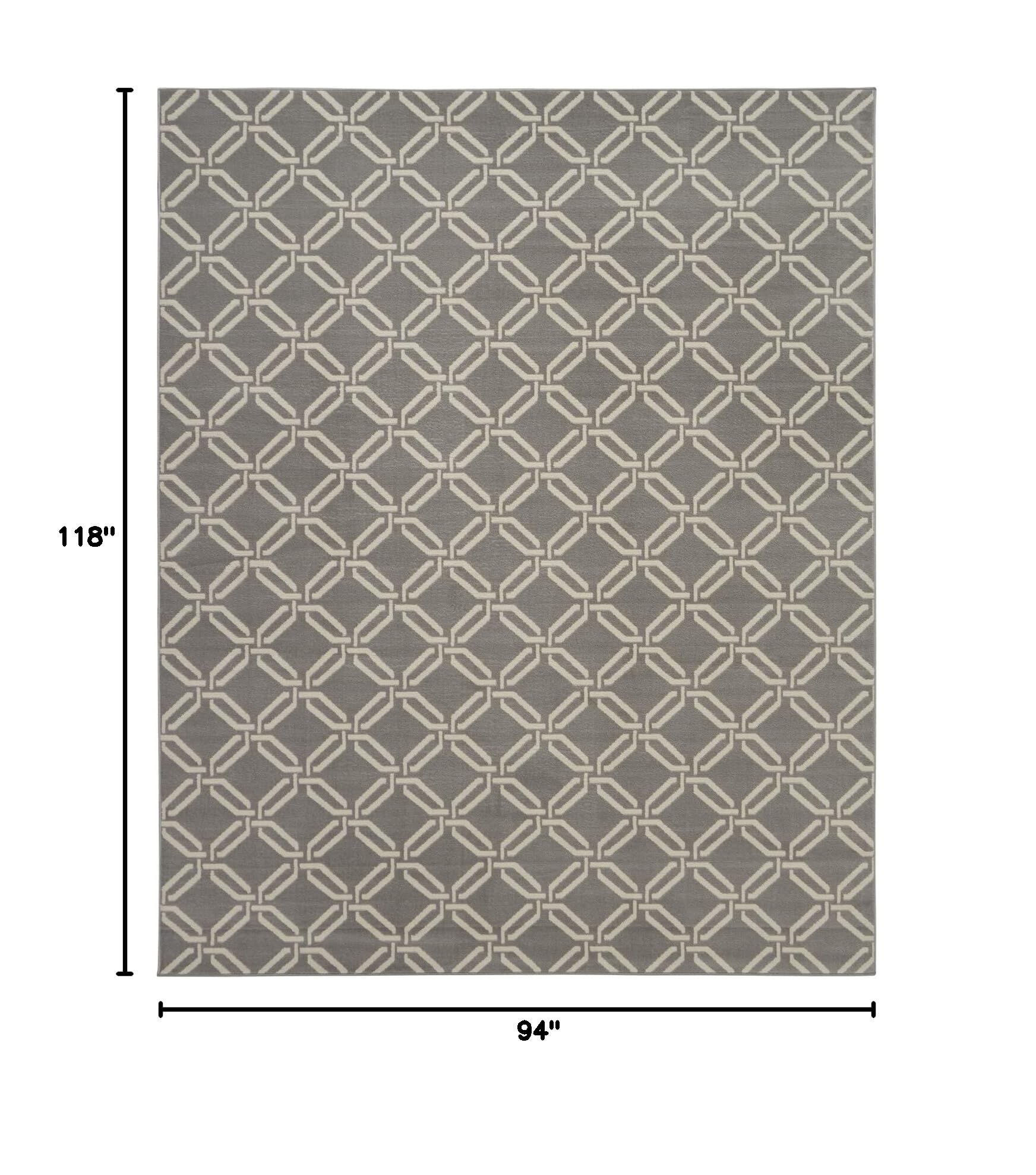 Nourison Jubilant Trellis Grey 7'10