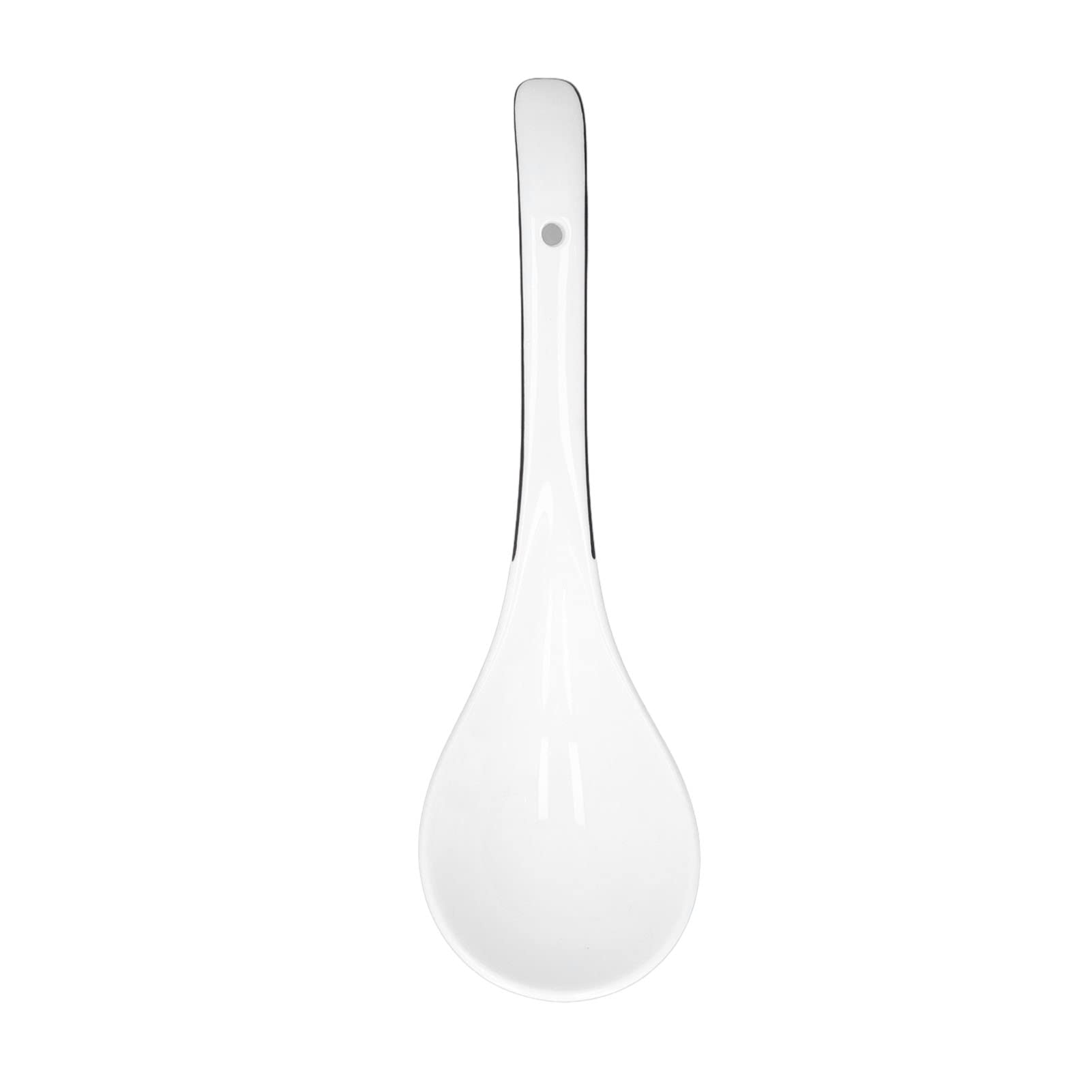 Premium Porcelain Soup Ladle Spoon - Large White Ceramic Serving Spoon with Long Handle for Kitchen, Cooking & Serving - Perfect for Soups, Stews, Sauces & Desserts