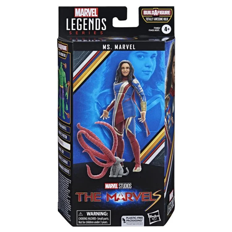 Marvel Legends Ms. Marvel The Marvels Action Figure with Totally Awesome Hulk BAF - Collectible Superhero Toy for Display & Marvel Universe Fans