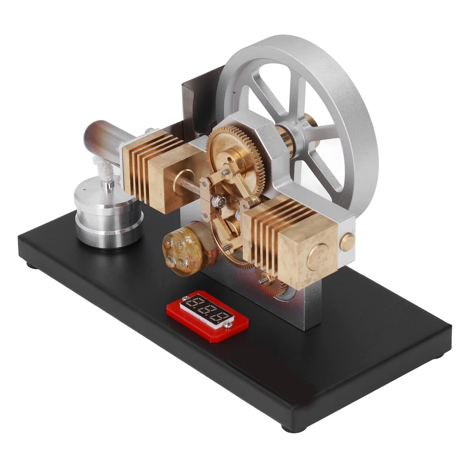 Horizontally Opposed Rhombus Structure Stirling Engine Model - Educational STEM Toy for Physics Classroom Experiments & Science Learning Activities