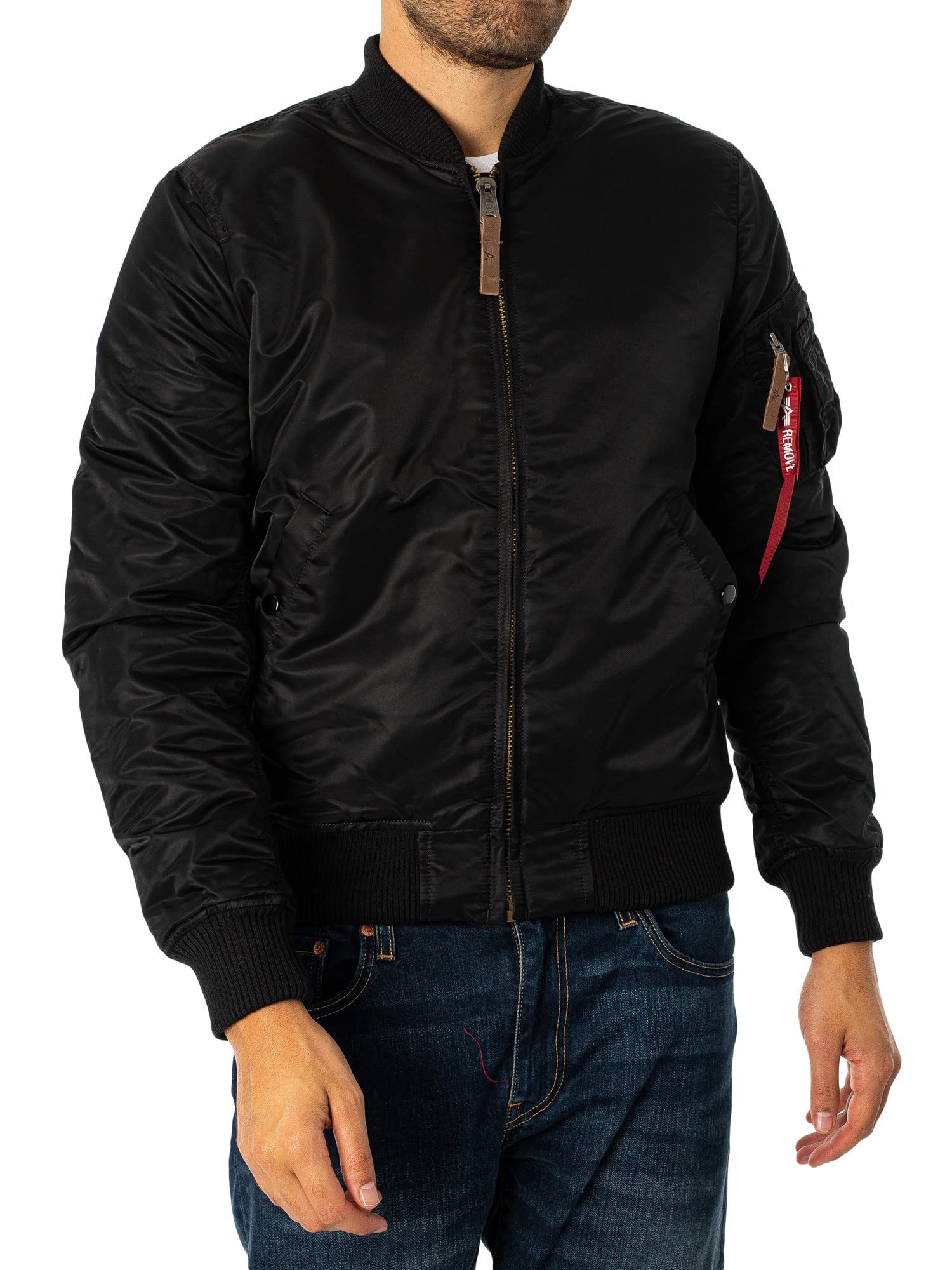 Alpha Industries Men's MA-1 Nylon Bomber Jacket - Classic Military Flight Jacket for Men | Perfect for Casual Wear, Outdoor Adventures & Street Style Fashion