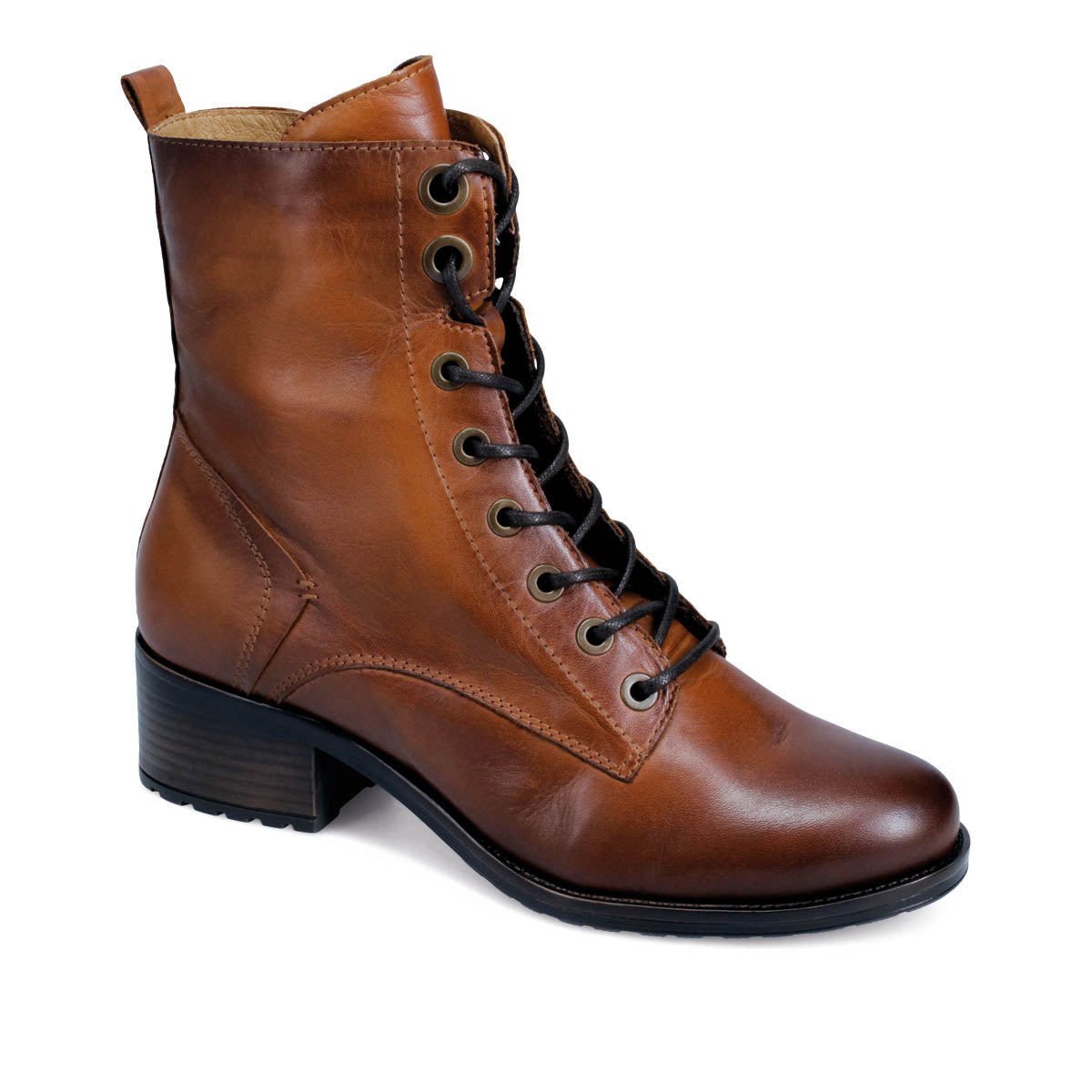 Juke Lace Up Boots for Women - Stylish Ankle Boots with Comfortable Cushioning | Perfect for Casual Outfits, Work & Fall Fashion