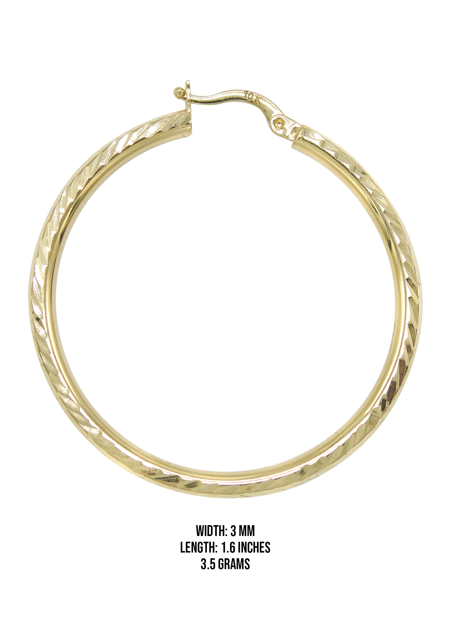 10K Gold Hoop Earrings for Women - Adjustable Sizes 14K-20K | Elegant Everyday Jewelry for Work, Date Night & Special Occasions