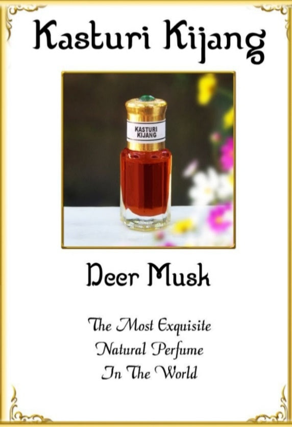 Pure Natural Deer Musk Nafa/Kasturi Kijang Essential Oil - 6ML Strong Intense Aroma for Perfume Making, Aromatherapy & Spiritual Rituals
