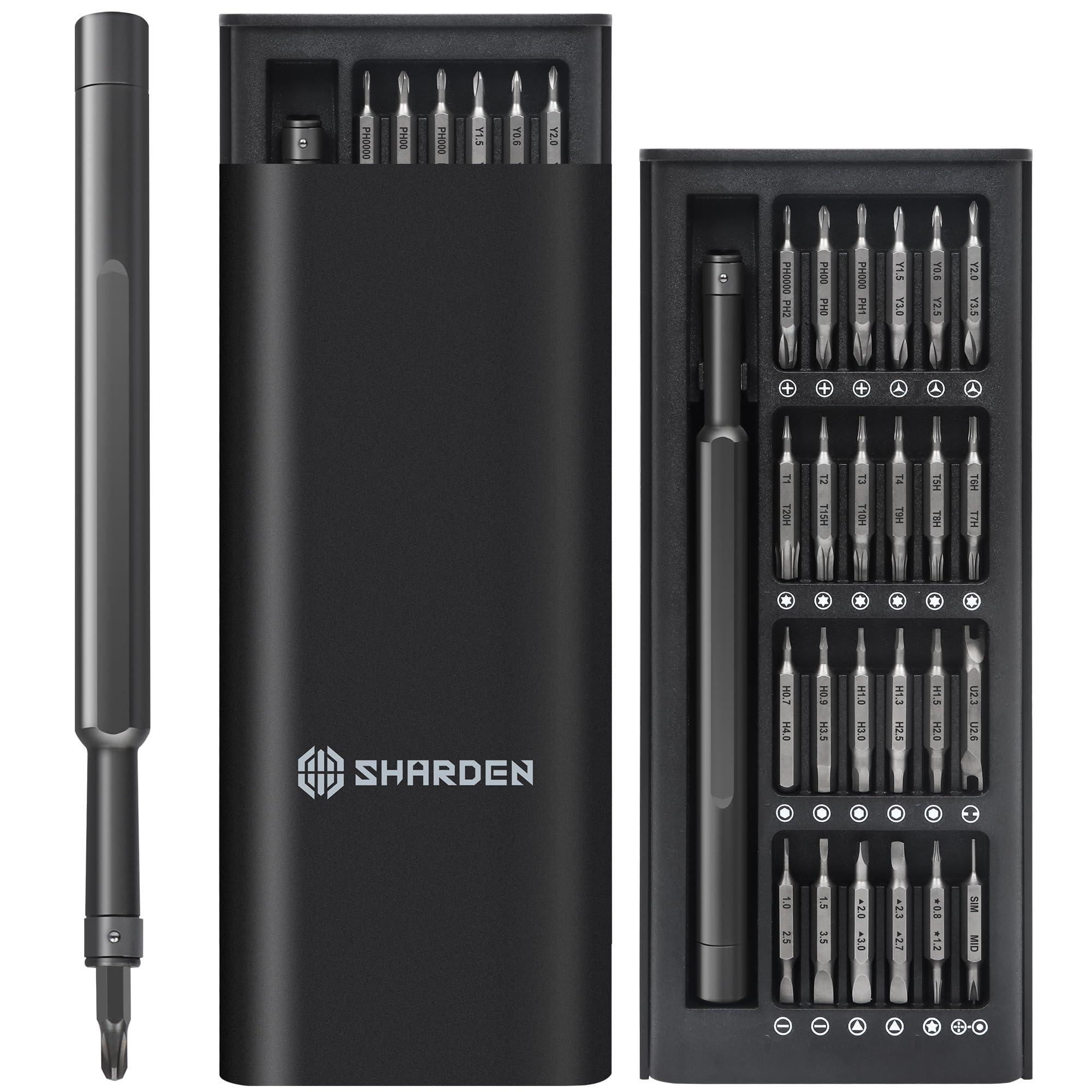 SHARDEN 49-in-1 Precision Magnetic Screwdriver Set - Professional Repair Tool Kit for Electronics, Laptops, Phones, Tablets, Watches & Glasses - Perfect for iPhone, MacBook, PS5, PC & DIY Home Repairs