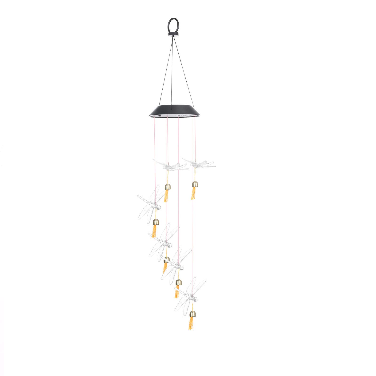 Aozhen Solar LED Hanging Lights - Outdoor Garden Decor with Butterfly Wind Chime, Waterproof Colorful Solar Lights for Patio, Yard, Christmas Decoration (White) | Perfect for Backyard, Porch, Wedding & Holiday Lighting