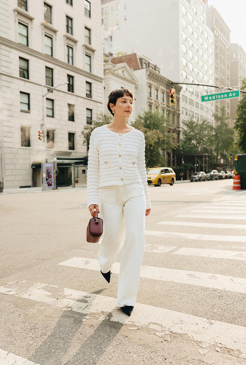 Cindy Cotton Cardigan Ivory - Soft & Comfortable Women's Knit Sweater for Casual Wear & Office Outfits