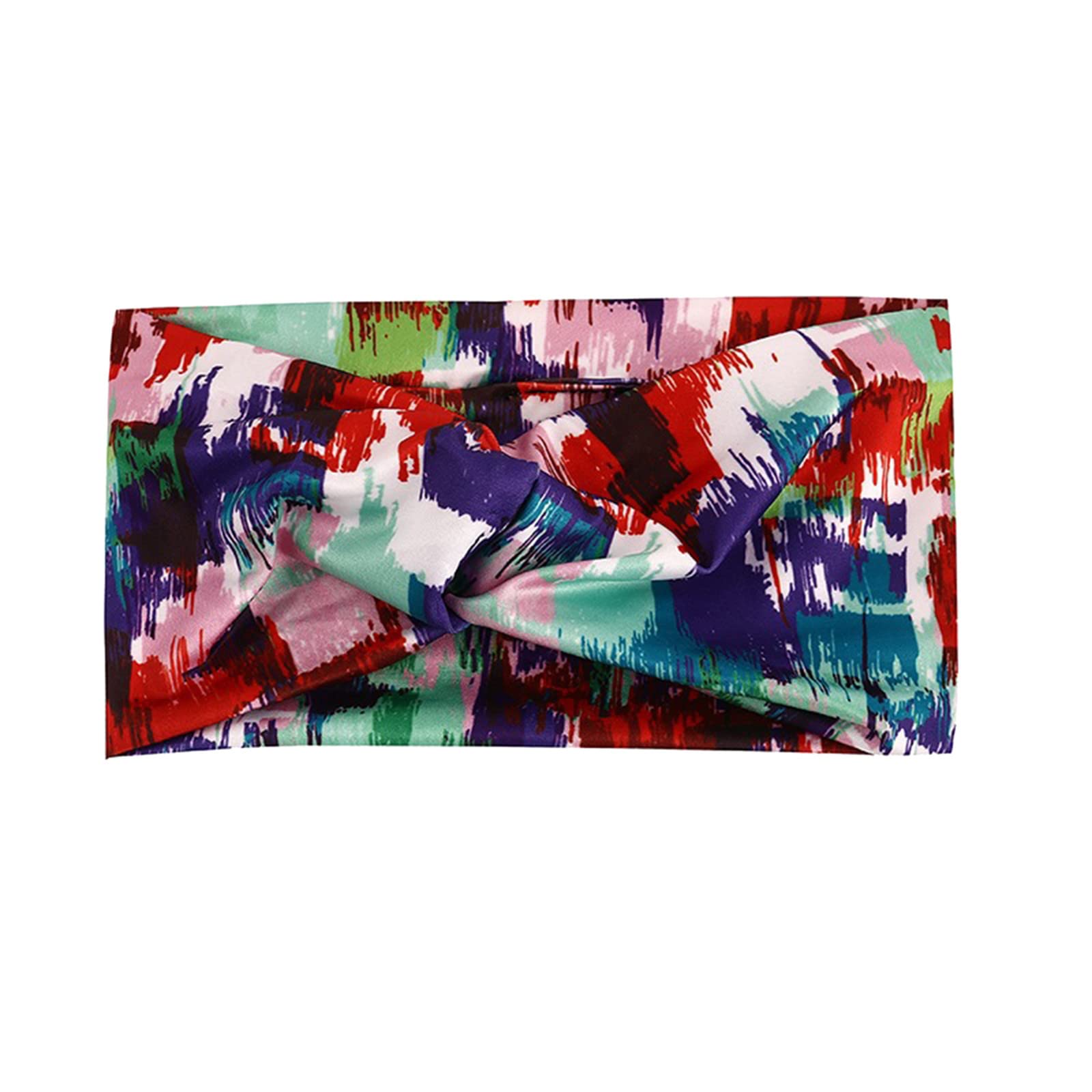 Tie Dye Headbands for Women - Stretchy Elastic Turban Headwrap & Floral Hair Band - Perfect for Yoga, Running, Workouts and Fashion Accessories