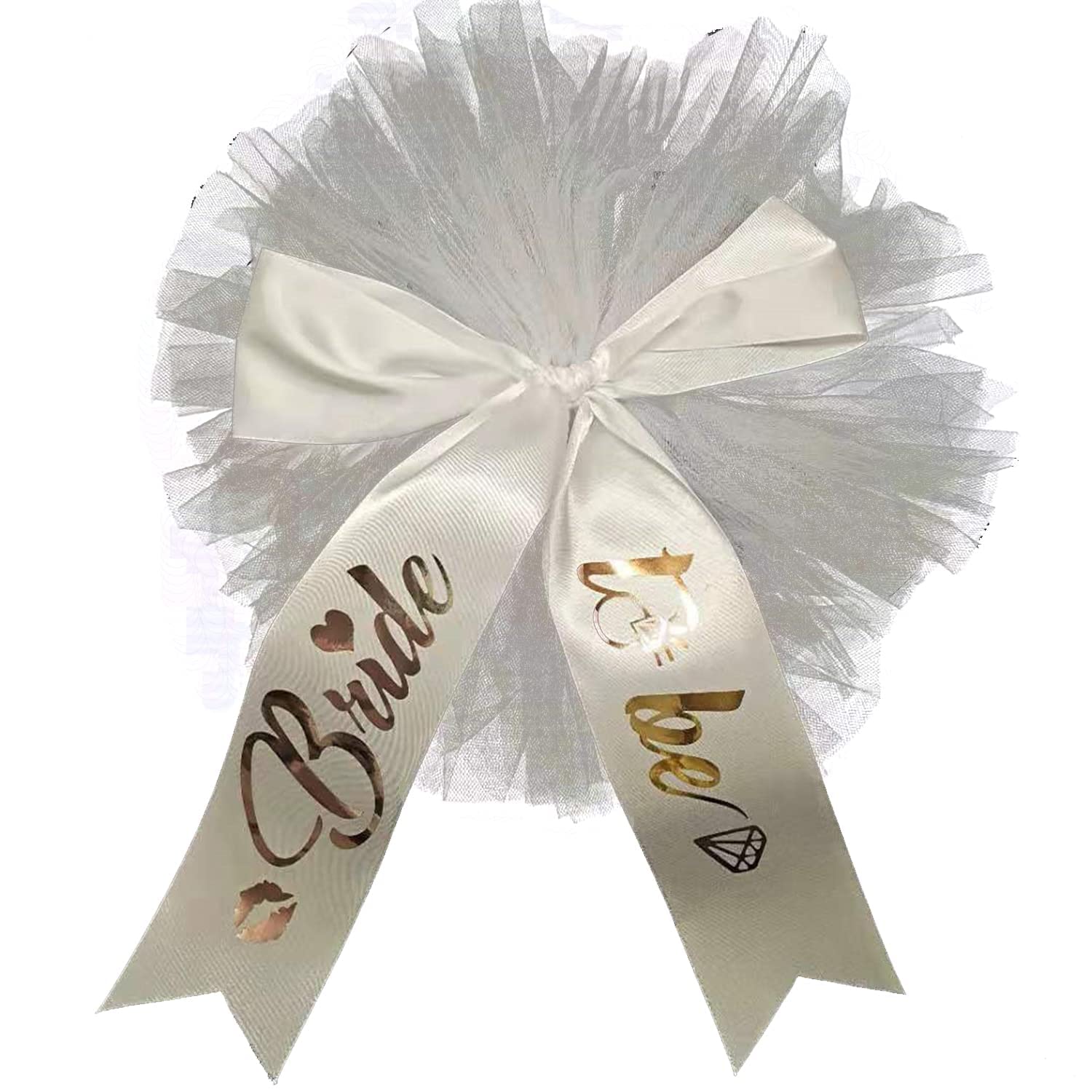 Bridal Shower Booty Veil - Bride to Be Veil for Bachelorette Party, Beach Wedding & Hen Night - Sexy Bikini Veil Accessory | Perfect for Bachelorette Photos, Pool Parties & Bridal Showers