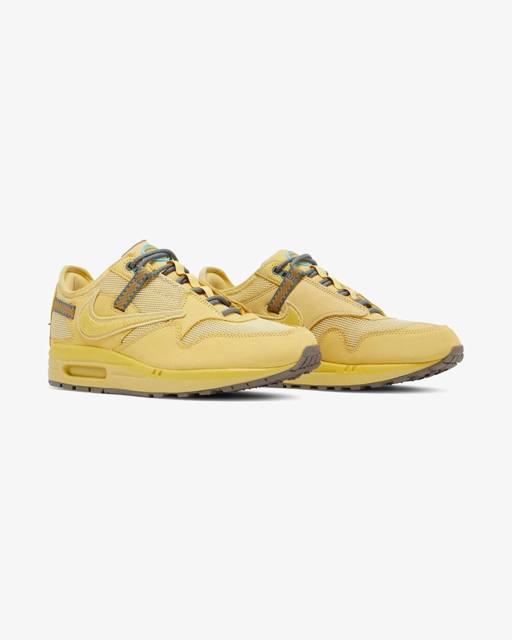 Nike Air Max 1 Travis Scott Cactus Jack Saturn Gold Sneakers - Limited Edition Men's Running Shoes for Streetwear & Casual Outfits
