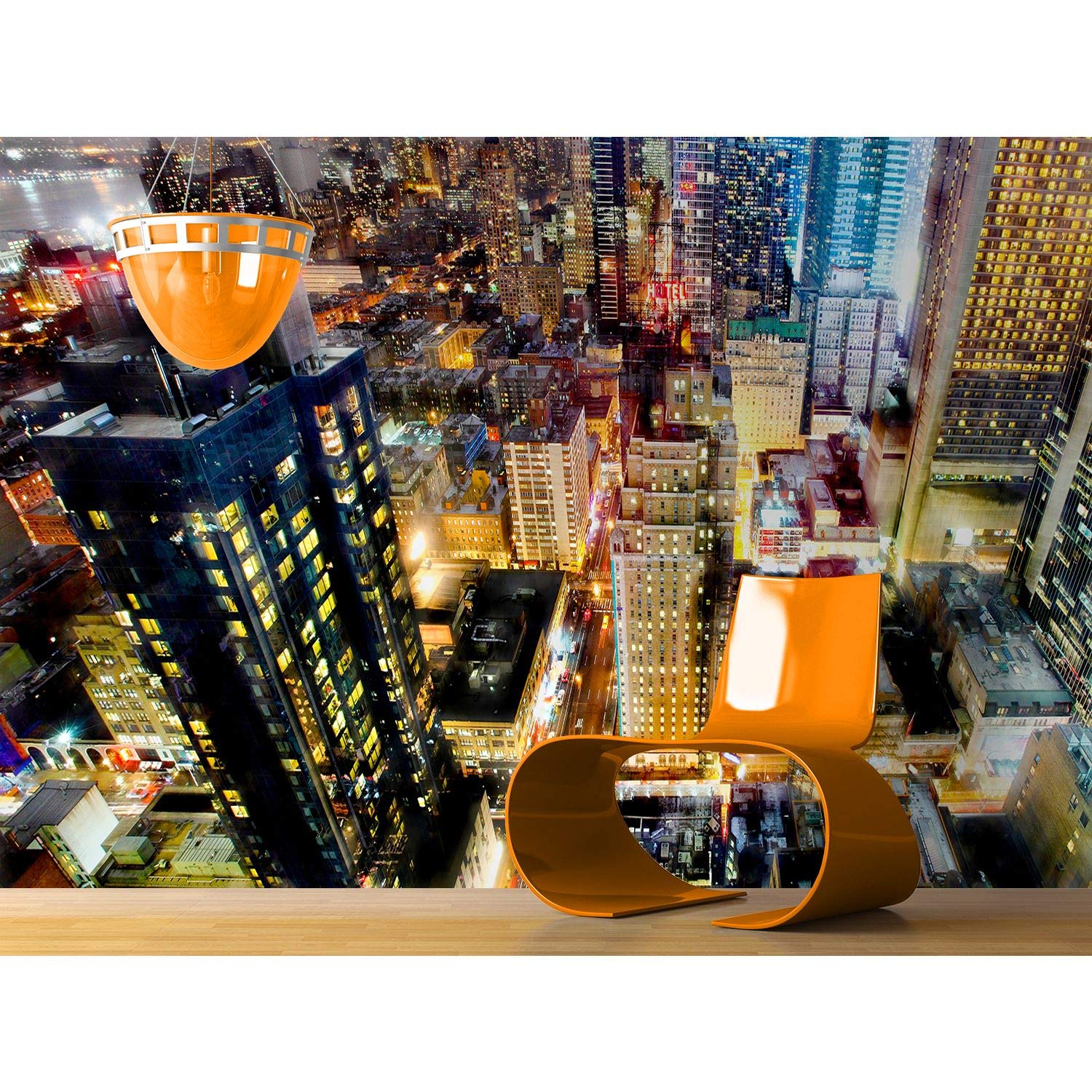 Startonight Mural Wall Art - Modern City Glam Urban Photo Wallpaper for Bedroom & Living Room Decor (100