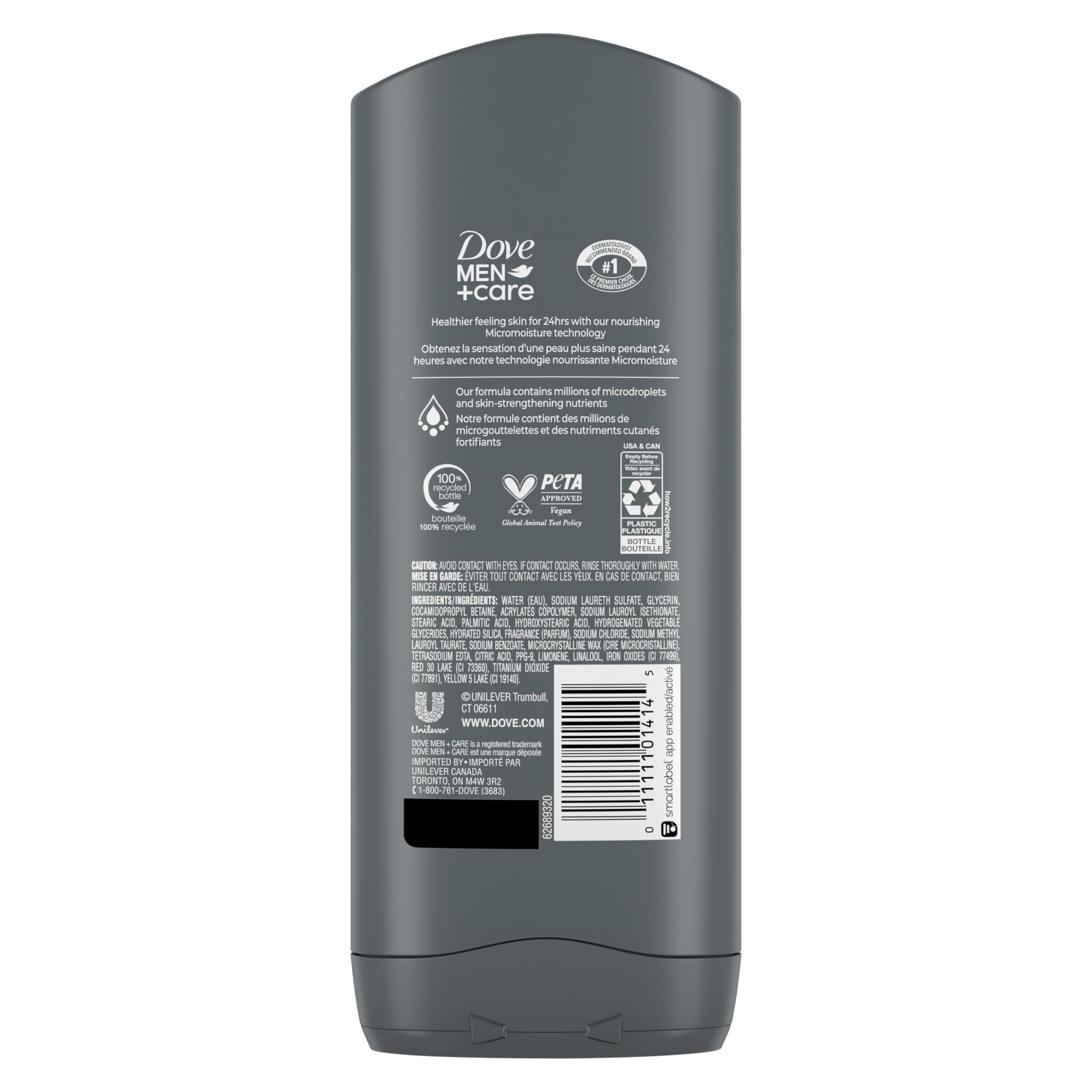 DOVE MEN + CARE Exfoliating Deep Clean Body and Face Wash for Men with 24-Hour Nourishing Micromoisture Technology, 13.5 oz - Hydrating & Refreshing Shower Gel for Daily Skincare Routine, Gym & Post-Workout Use