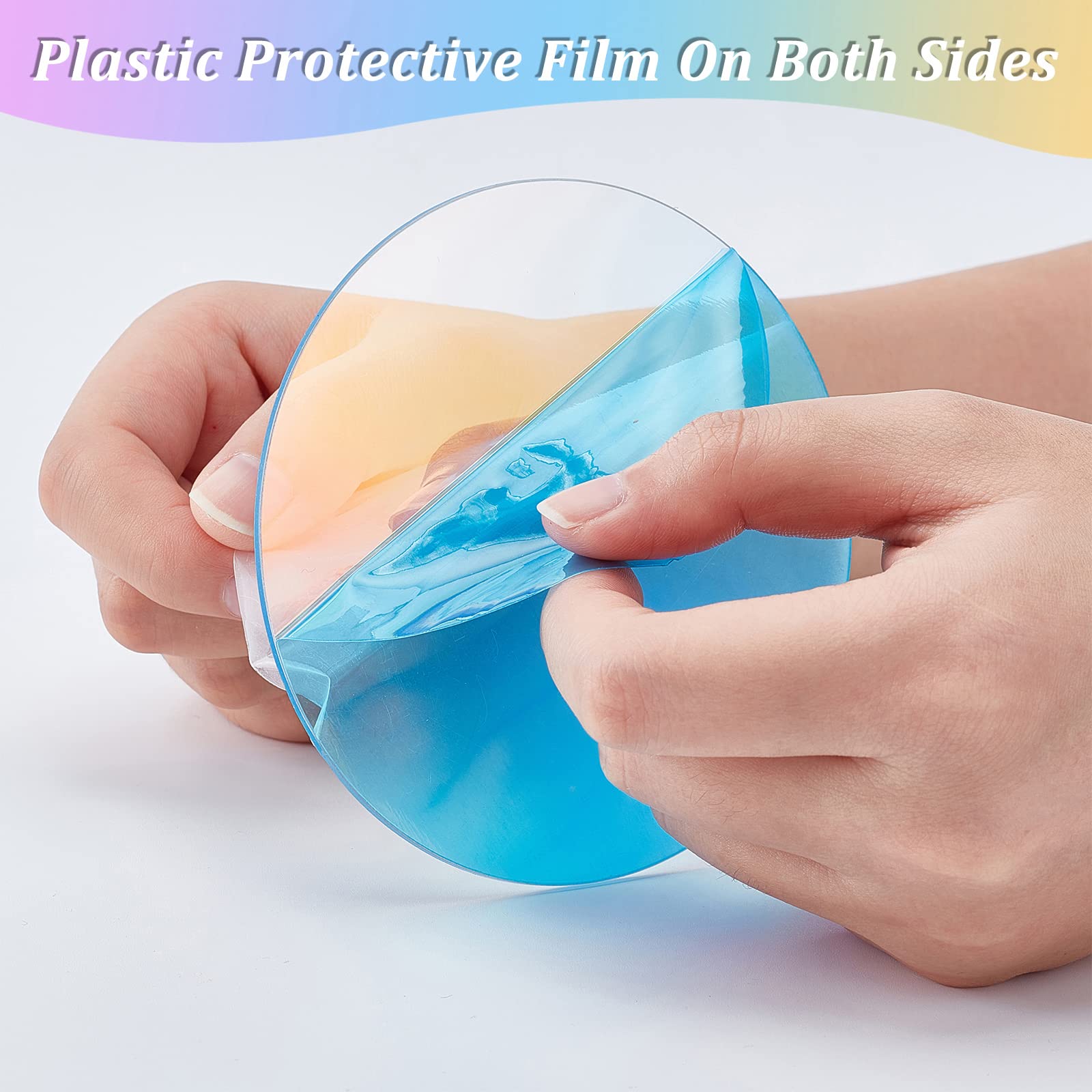 CRASPIRE 8Pcs Clear Acrylic Round Discs - 3.76