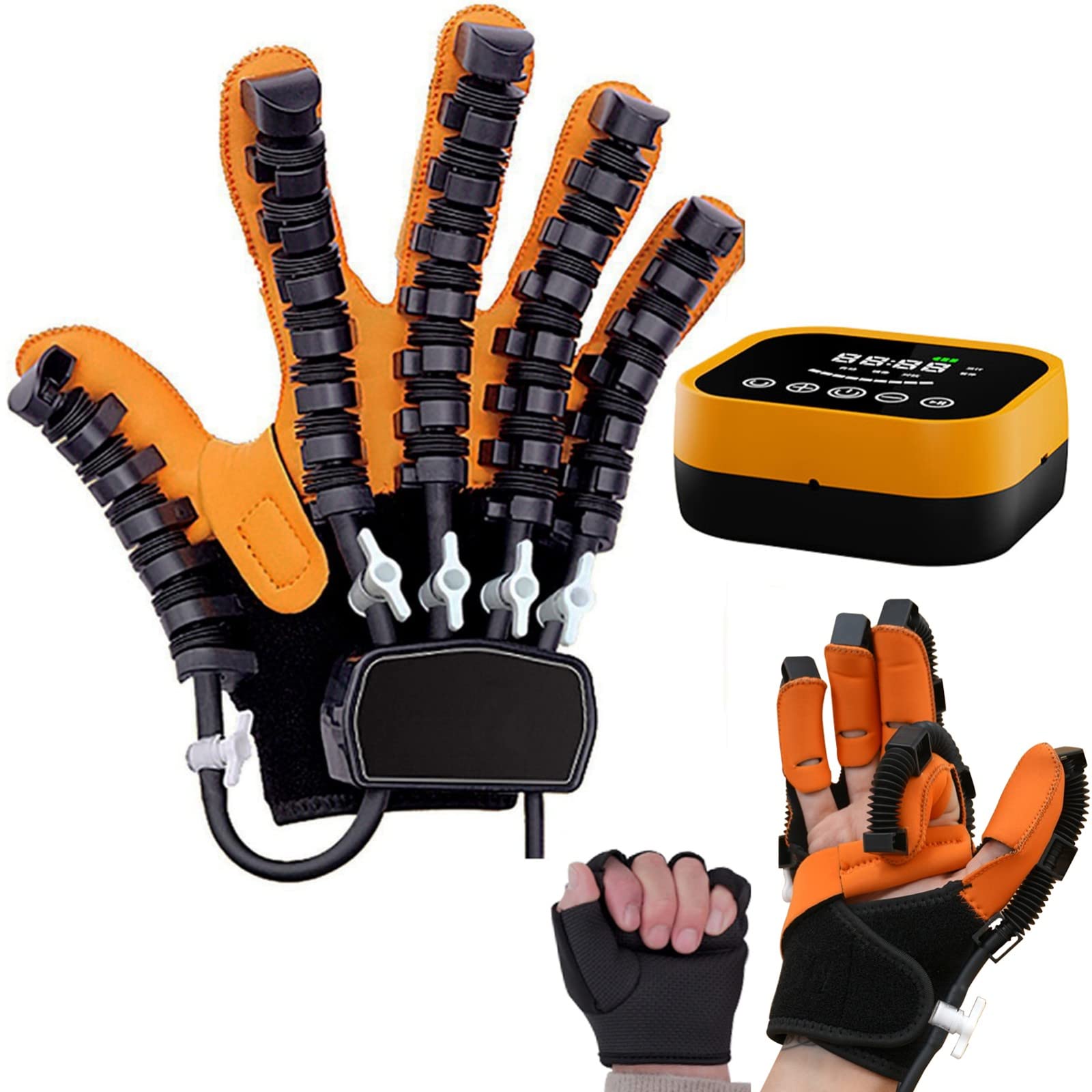 Rehabilitation Robot Gloves - Smart Hand Function Recovery Trainer for Stroke & Hemiplegia Patients - Finger Flexion Therapy Device with Single Finger & Mirror Mode - Ideal for Home & Clinical Rehabilitation Therapy