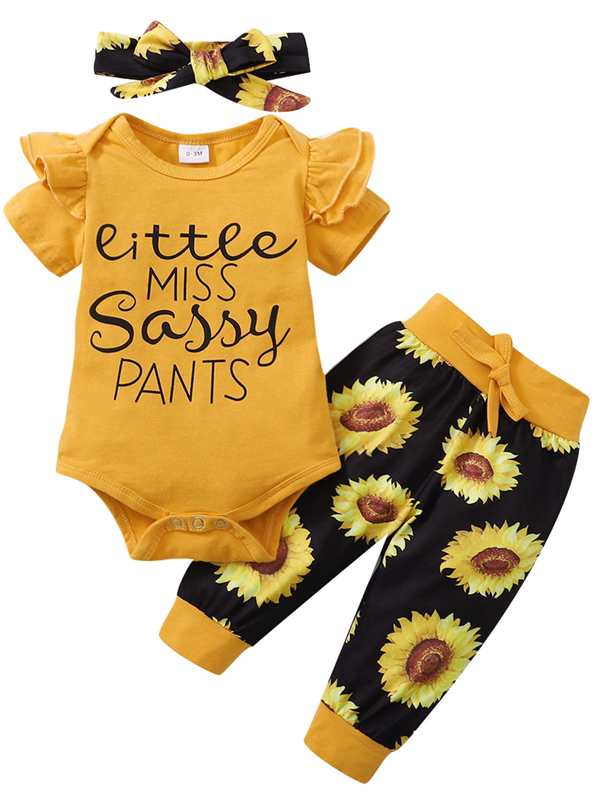 3PCS Baby Girl Clothes Set - Newborn Infant T-Shirt, Shorts & Headband Outfit for Summer | Cute Casual Wear & Photo Shoots