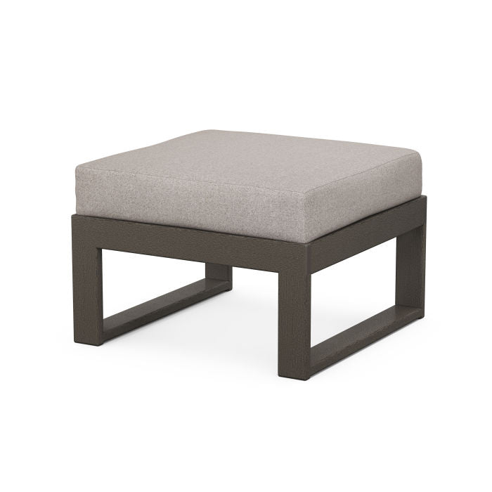 POLYWOOD Modular Outdoor Ottoman - Durable All-Weather Patio Furniture with Removable Cushion | Perfect for Poolside, Deck, Garden & Backyard Relaxation