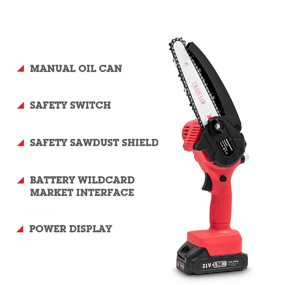 6 Inch Cordless Mini Chainsaw with Battery & Charger - Portable Electric Chain Saw for Gardening, Wood Cutting, Tree Pruning & Outdoor Camping - Lightweight & Powerful Handheld Chainsaw for DIY Projects & Yard Work
