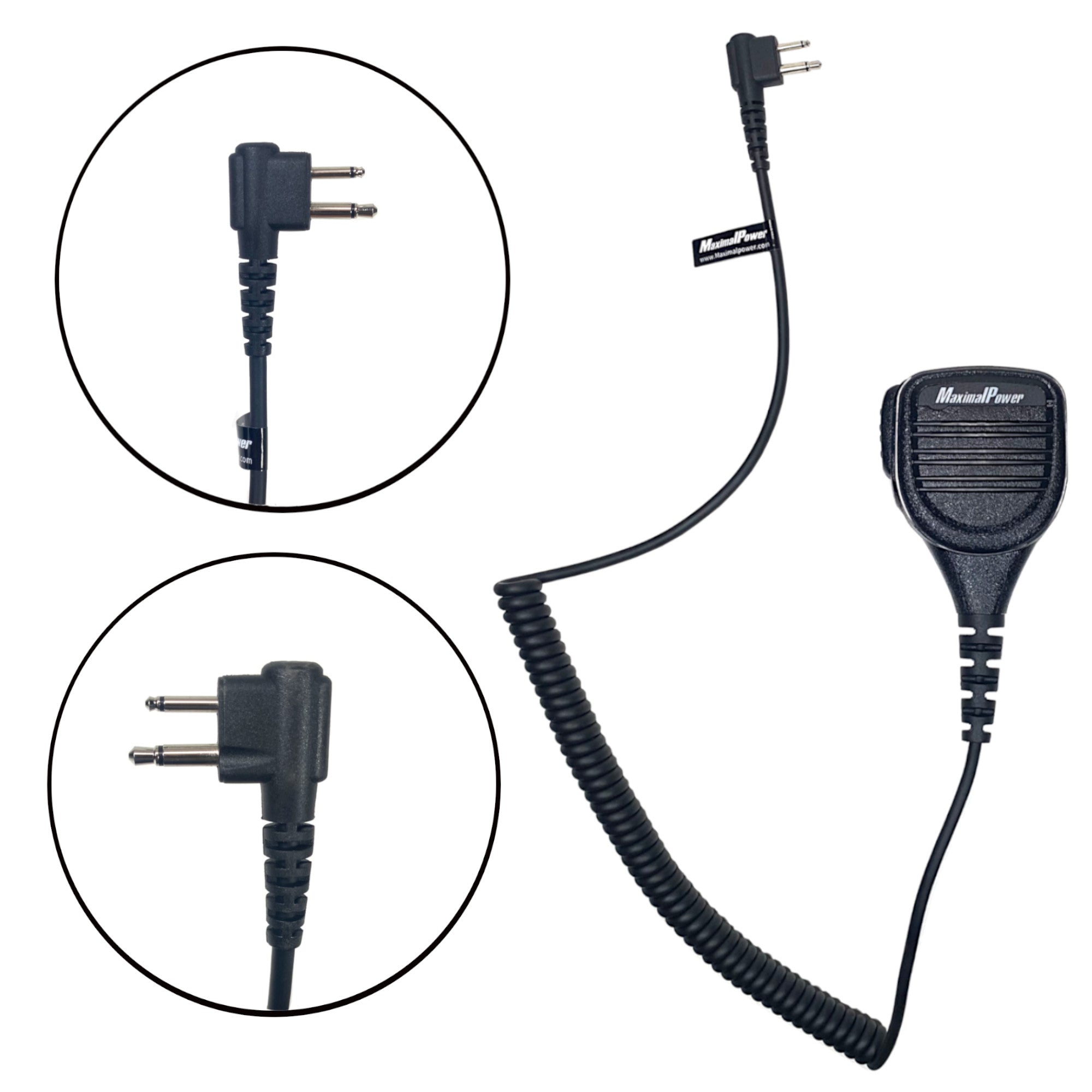 MaximalPower Speaker Mic for Motorola Radios CP100D CP200D CP185 CLS1410 CLS1110 BPR40D RDU4100 RDU4160D RMU2040 RMU2080D - High-Quality Hands-Free Communication for Construction, Security & Outdoor Activities