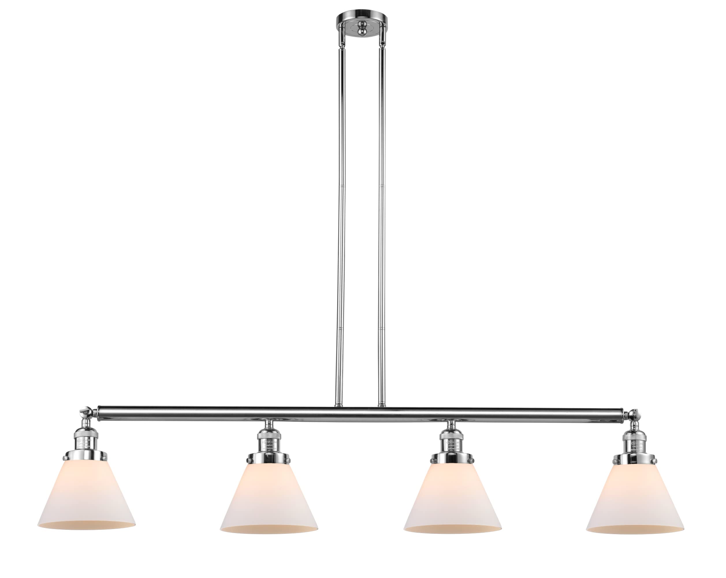 214-Piece G41 Large Cone 3-Light Island Pendant Light in Polished Chrome - Perfect for Kitchen Islands, Dining Rooms, and Modern Home Lighting