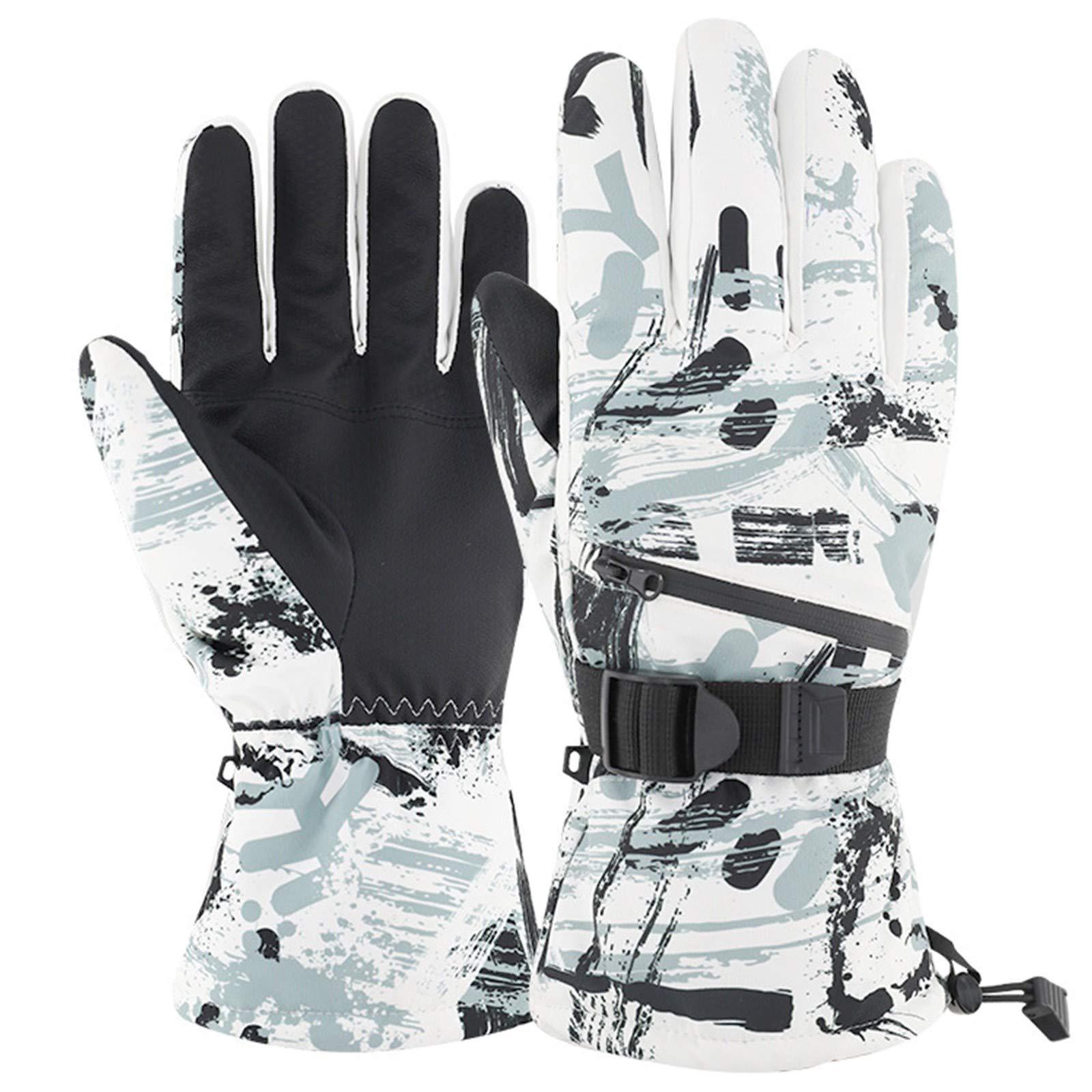 Kecar M Waterproof Touchscreen Ski Gloves for Men & Women - Winter Sports, Snowboarding, Motorcycle Riding & Outdoor Activities - Warm & Windproof Universal Size Mittens