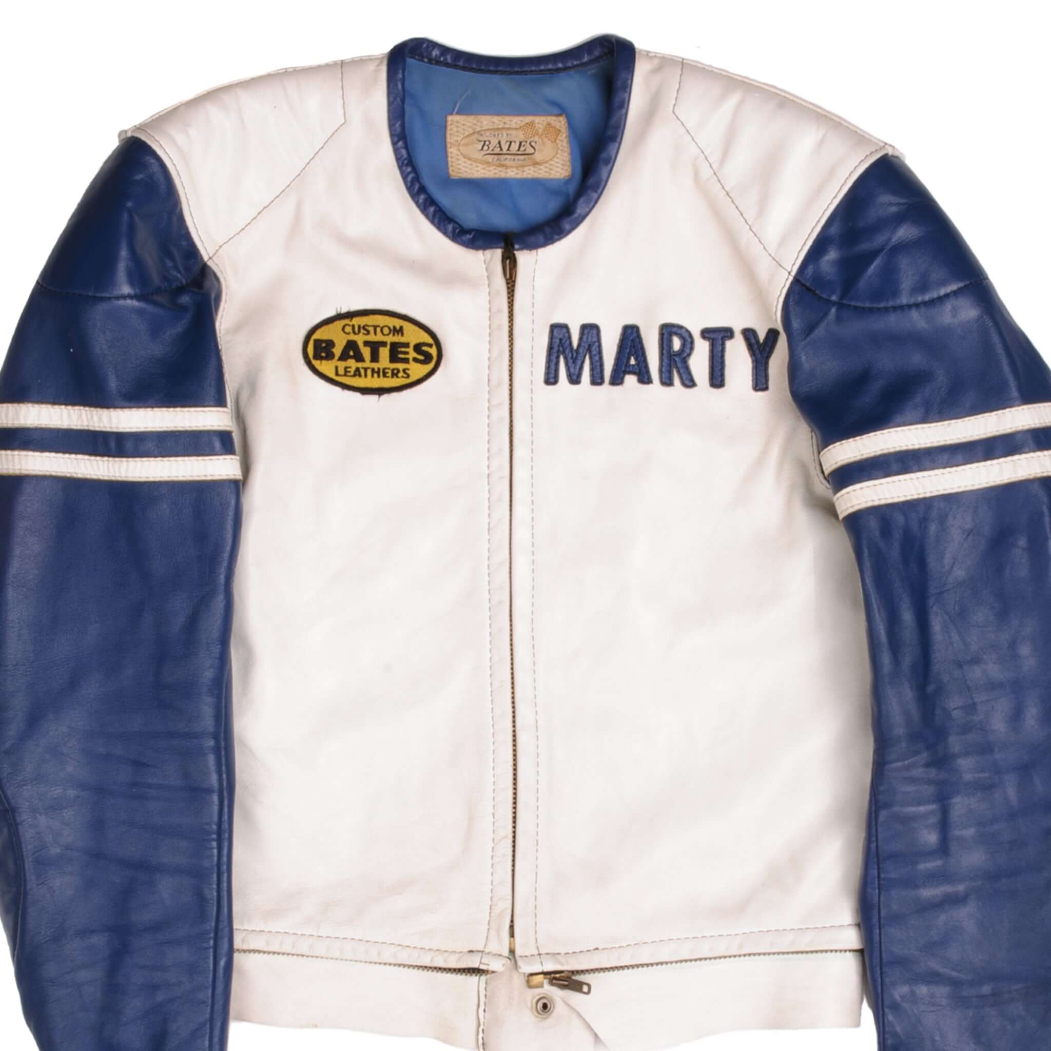 Vintage Bates Marty Calabra 39 Racing Leather Jacket 1970s - Medium Size - Classic Motorcycle Biker Jacket for Men - Perfect for Riding, Casual Wear & Retro Fashion