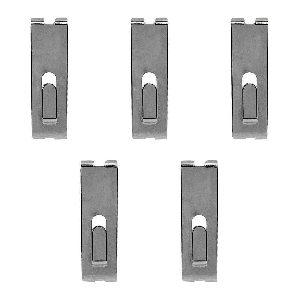 5-Pack Chrome Gridwall Utility Hooks - Heavy Duty Picture Hangers for Grid Panel Notch Display, Wall Storage & Garage Organization - Perfect for Hanging Hats, Tools & Home Decor Accessories